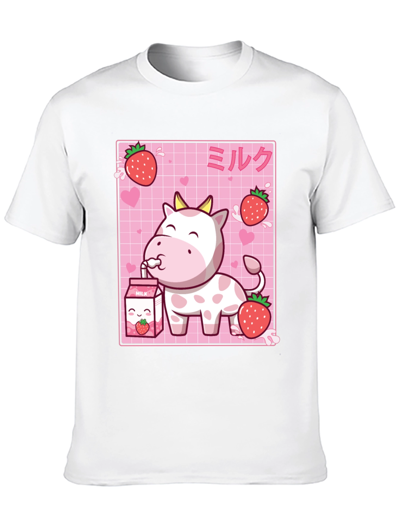 Cute Strawberry Cow Milk T-Shirt