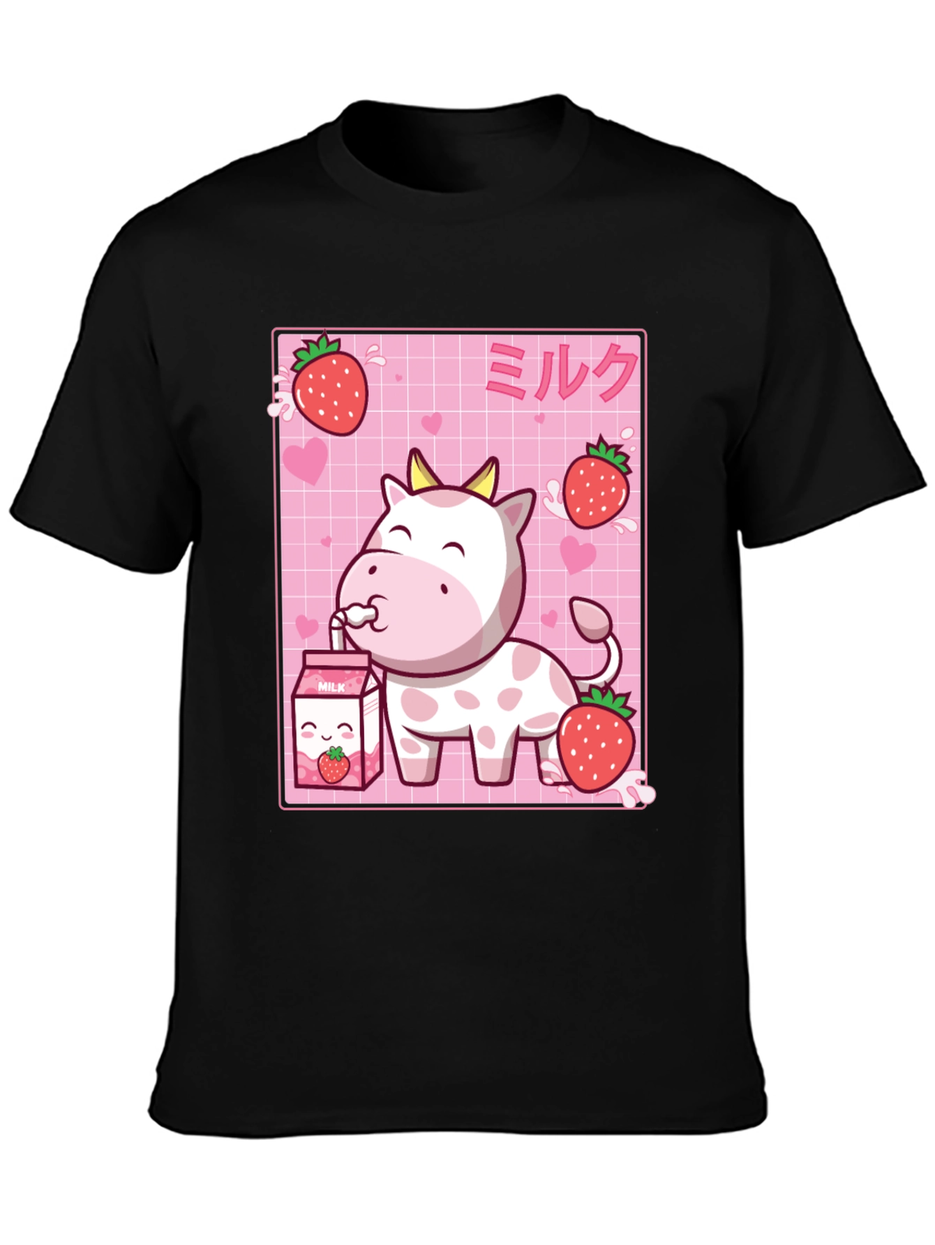 Cute Strawberry Cow Milk T-Shirt