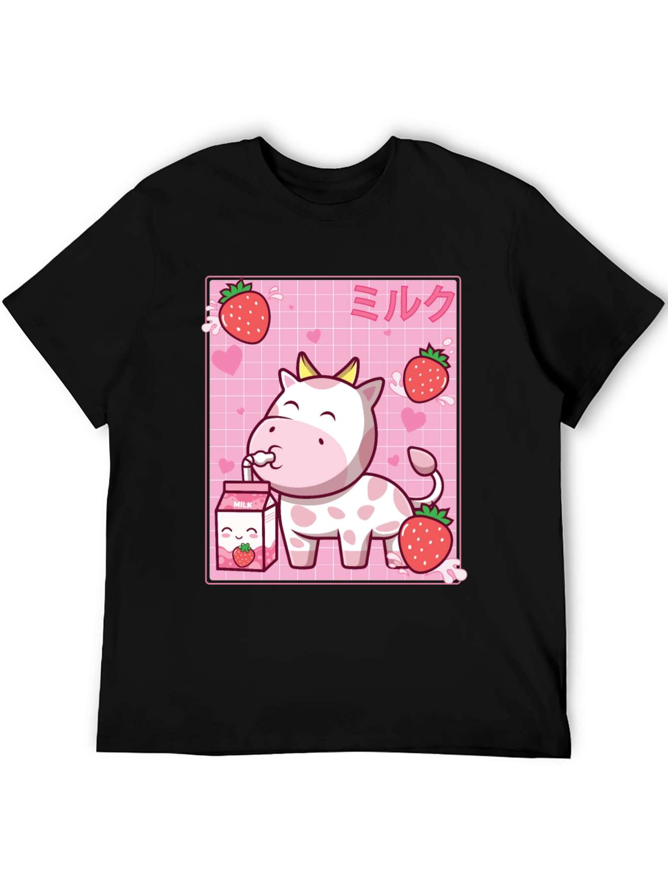 Cute Strawberry Cow Milk T-Shirt