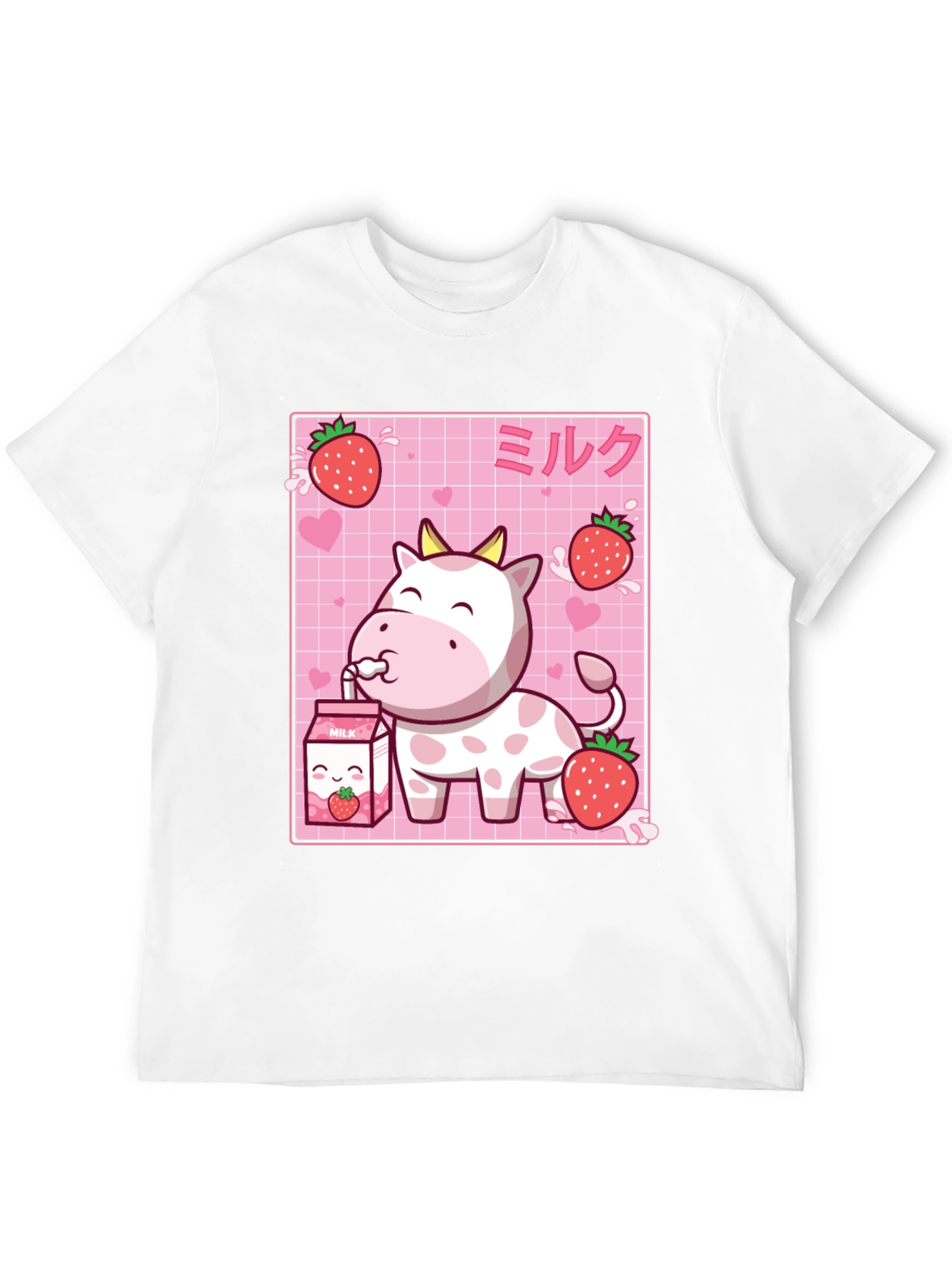 Cute Strawberry Cow Milk T-Shirt