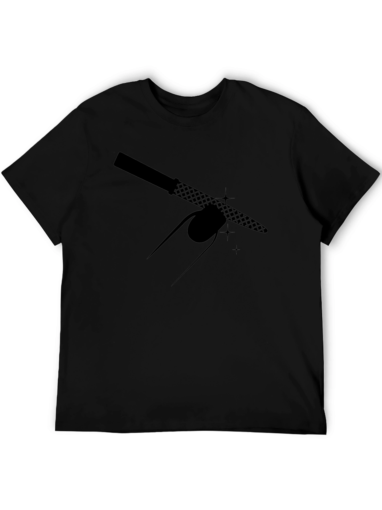 Nail File Graphic T-Shirt - Black
