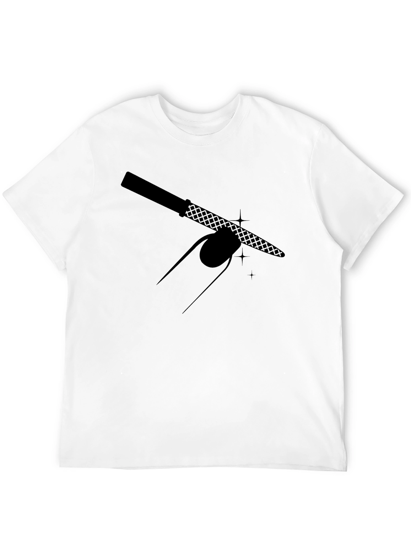 Nail File Graphic T-Shirt - Black