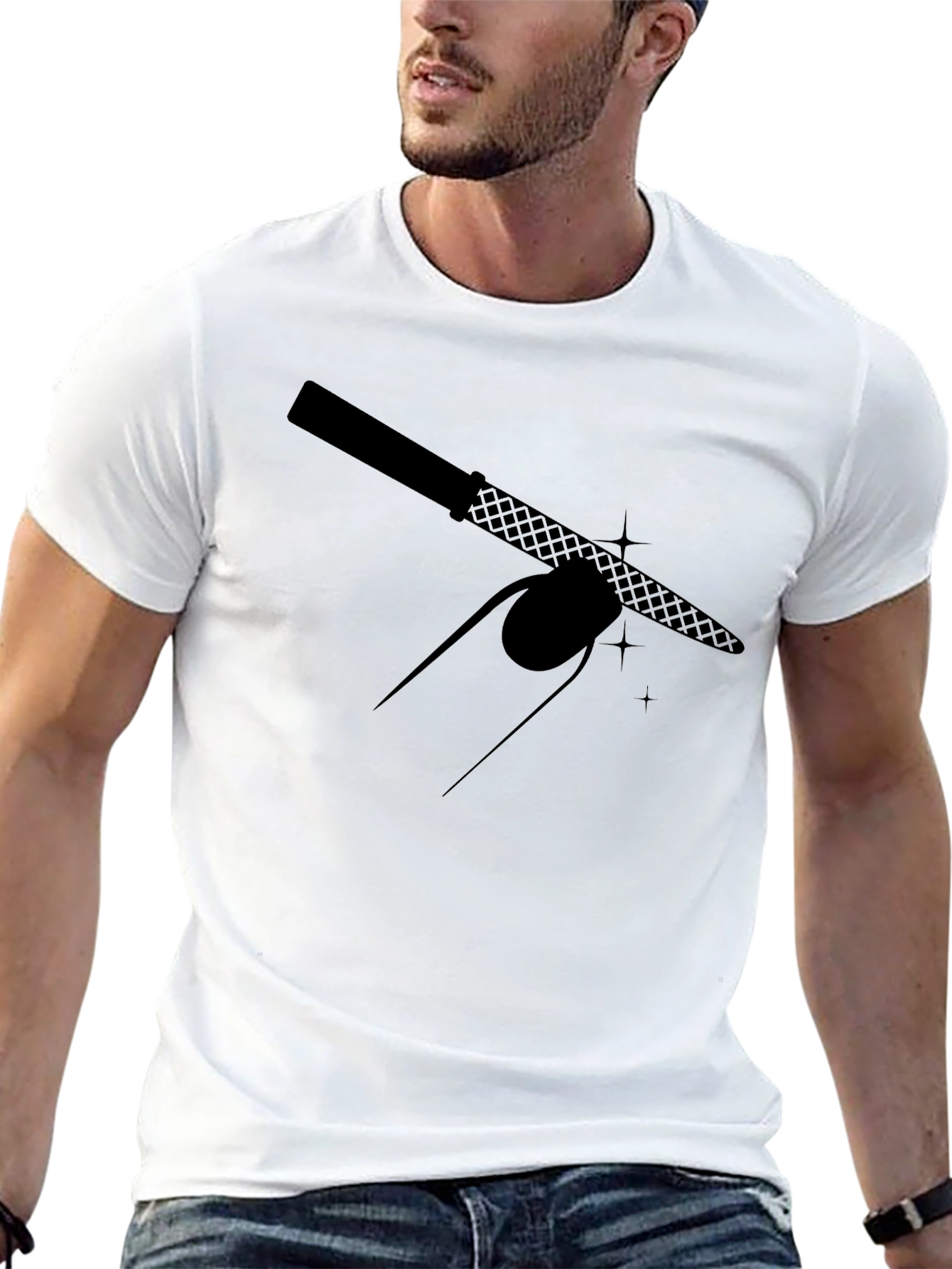 Nail File Graphic T-Shirt - Black