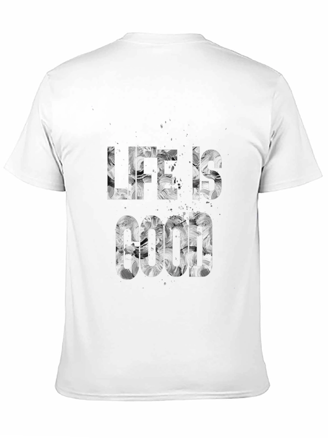 Life is Good Graphic Print Black T-Shirt