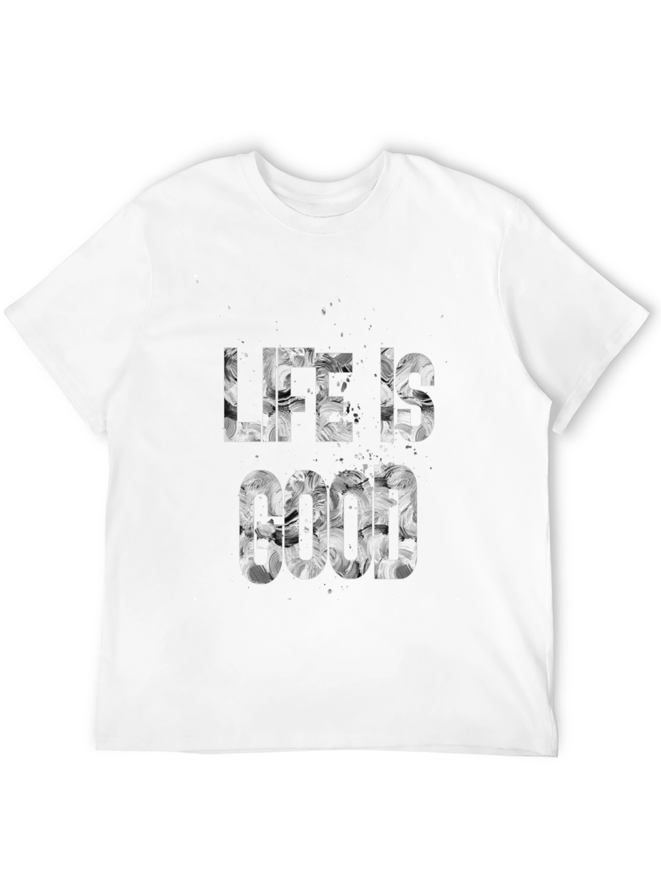 Life is Good Graphic Print Black T-Shirt