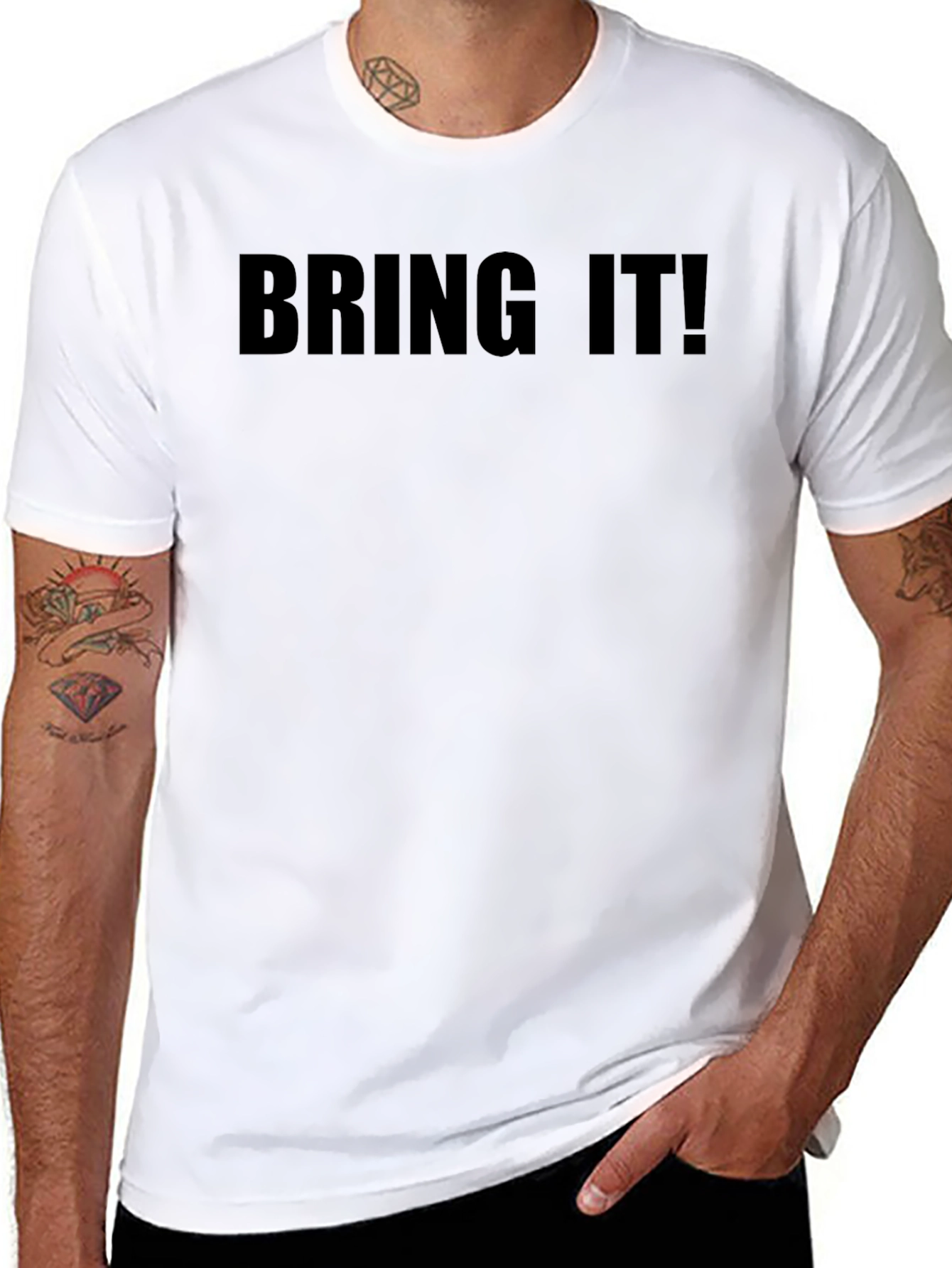 Bring It! Graphic Tee - Black Cotton T-Shirt