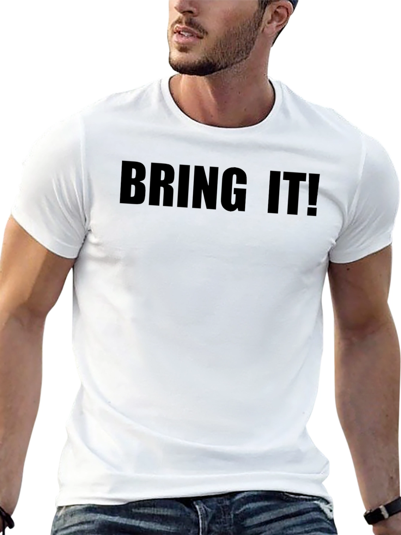 Bring It! Graphic Tee - Black Cotton T-Shirt