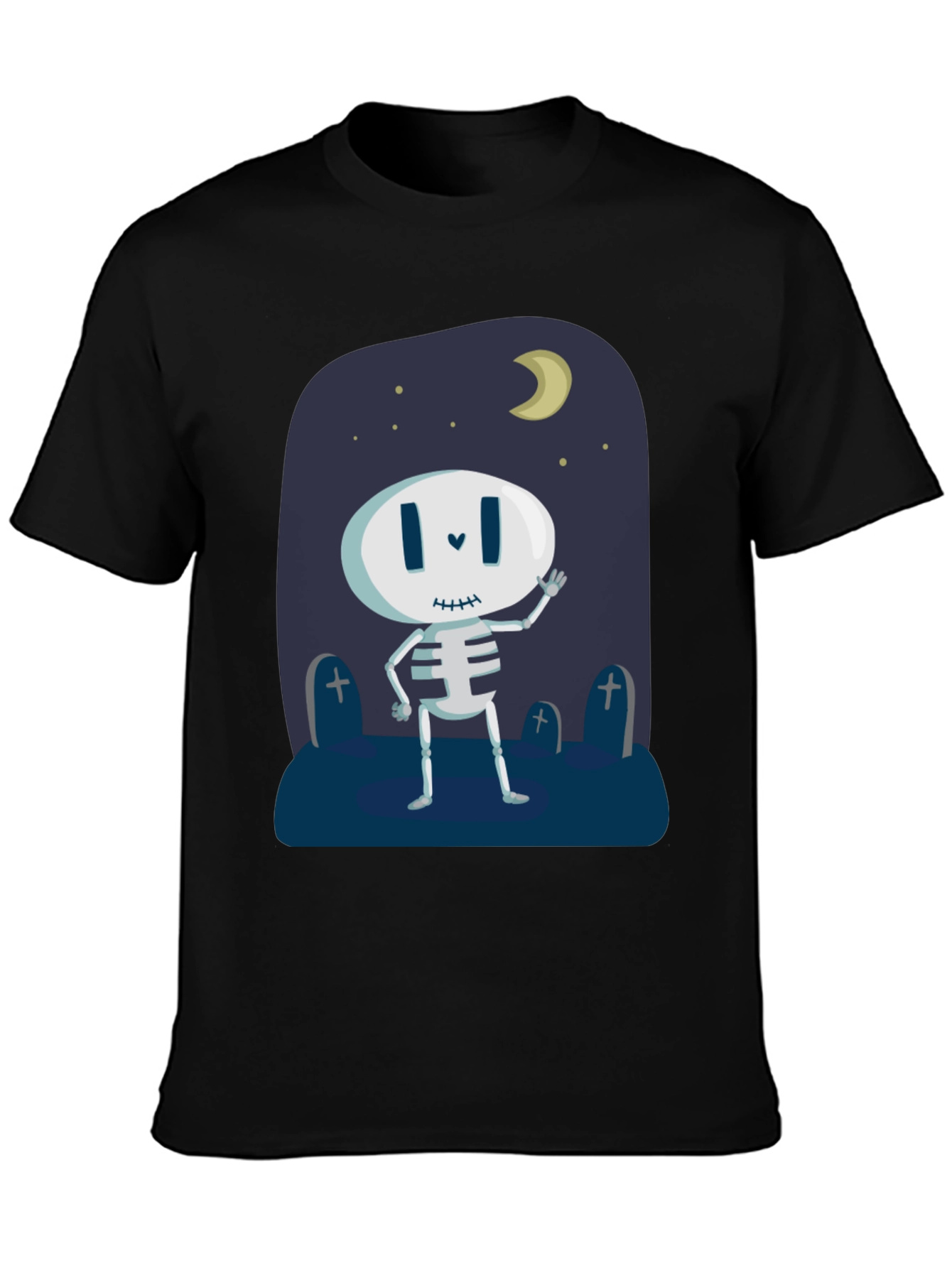 Skeleton Halloween T-Shirt - Spooky Night Design