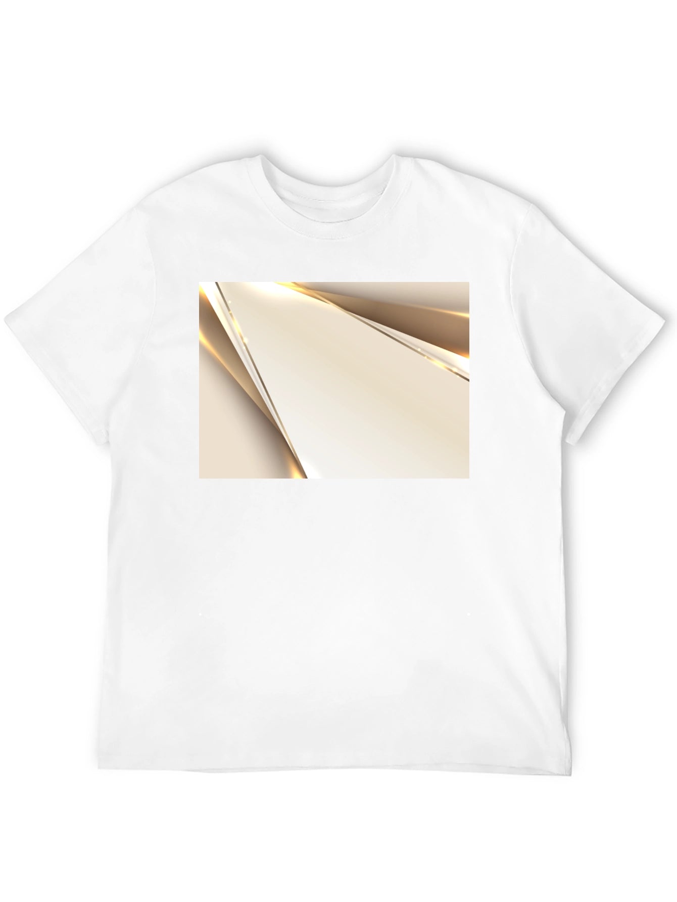 Modern Geometric Graphic Print Black T-Shirt