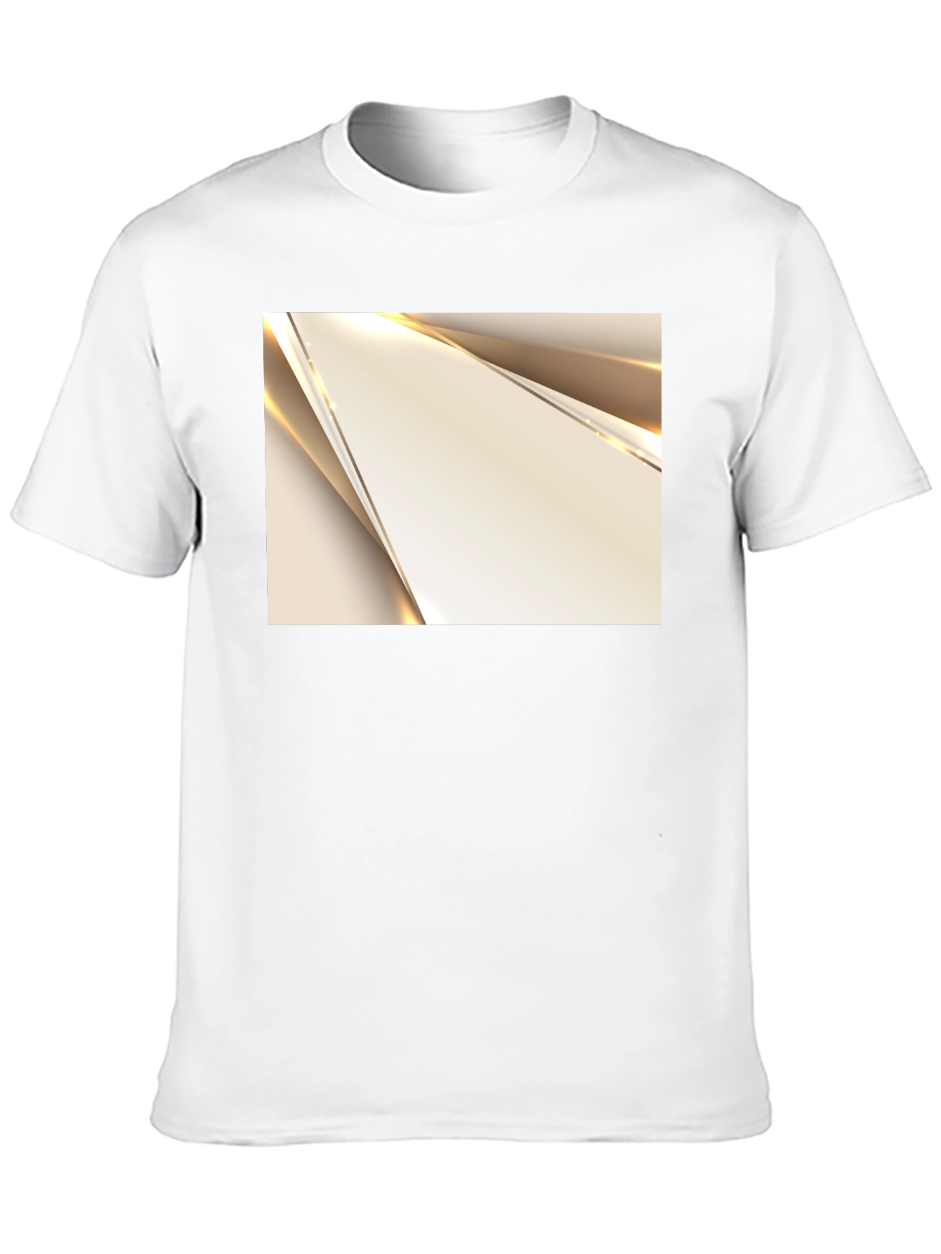 Modern Geometric Graphic Print Black T-Shirt