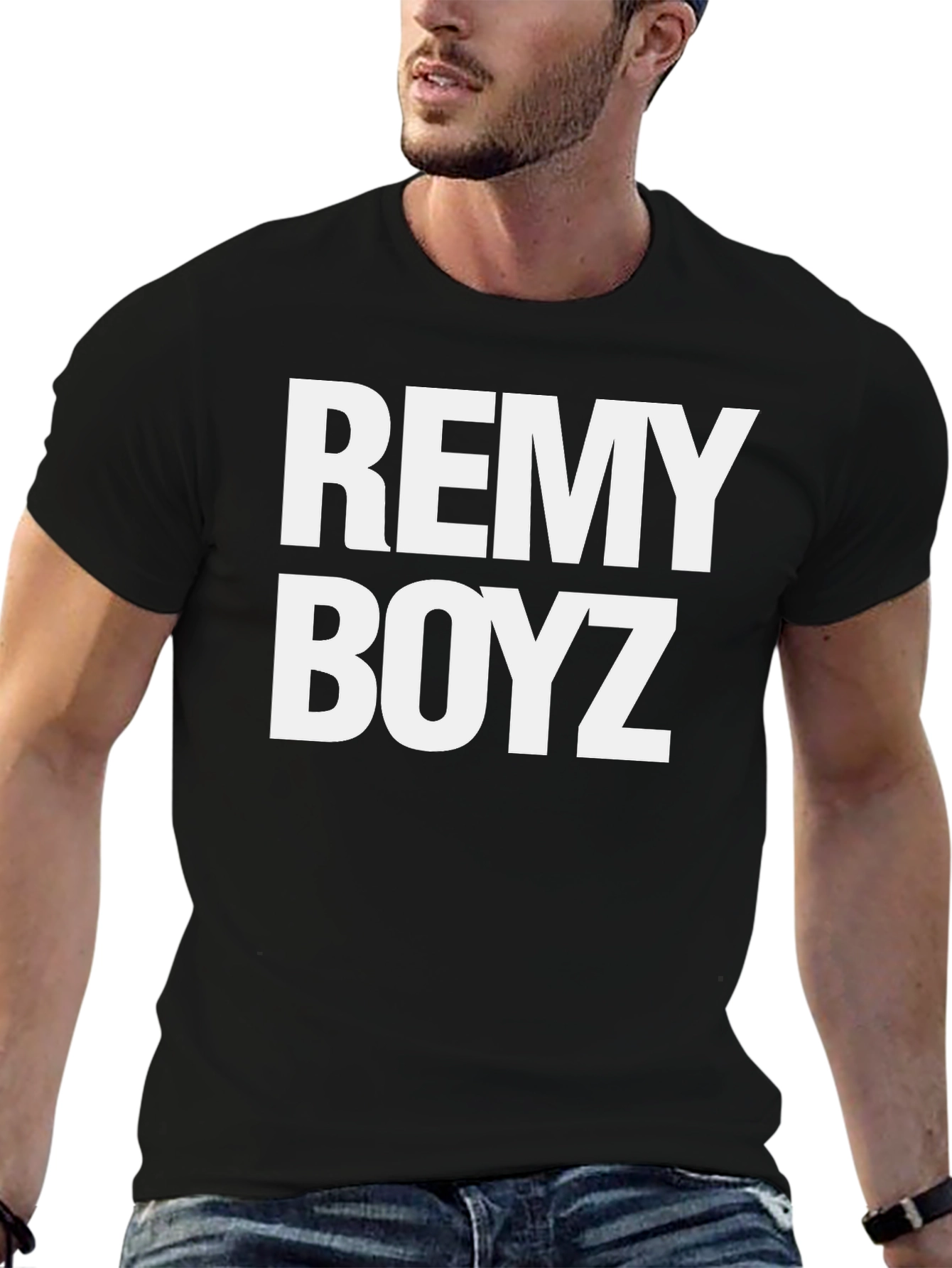 Remy Boyz Black Graphic T-Shirt - Casual Wear
