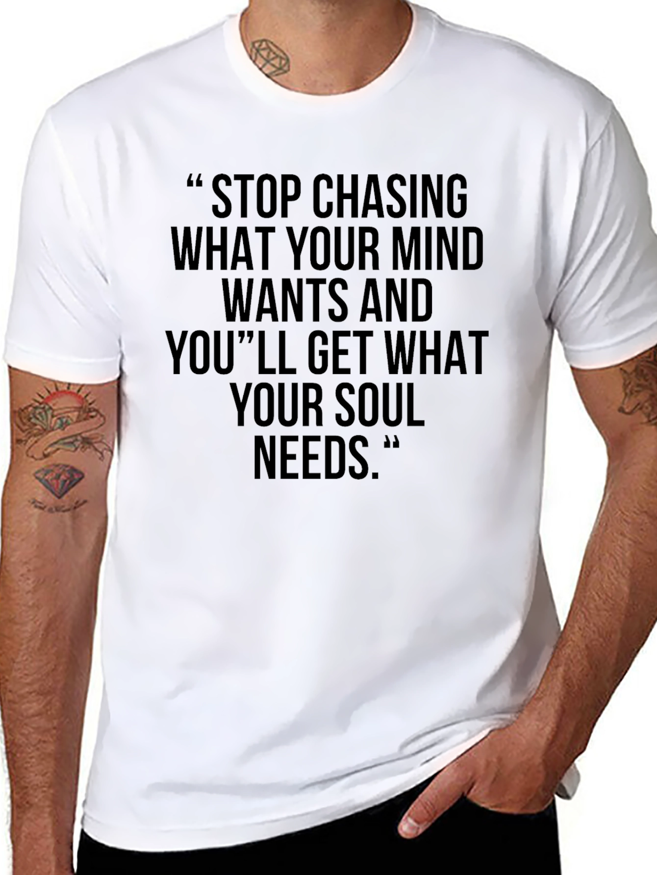 Inspirational Graphic Tee: Stop Chasing
