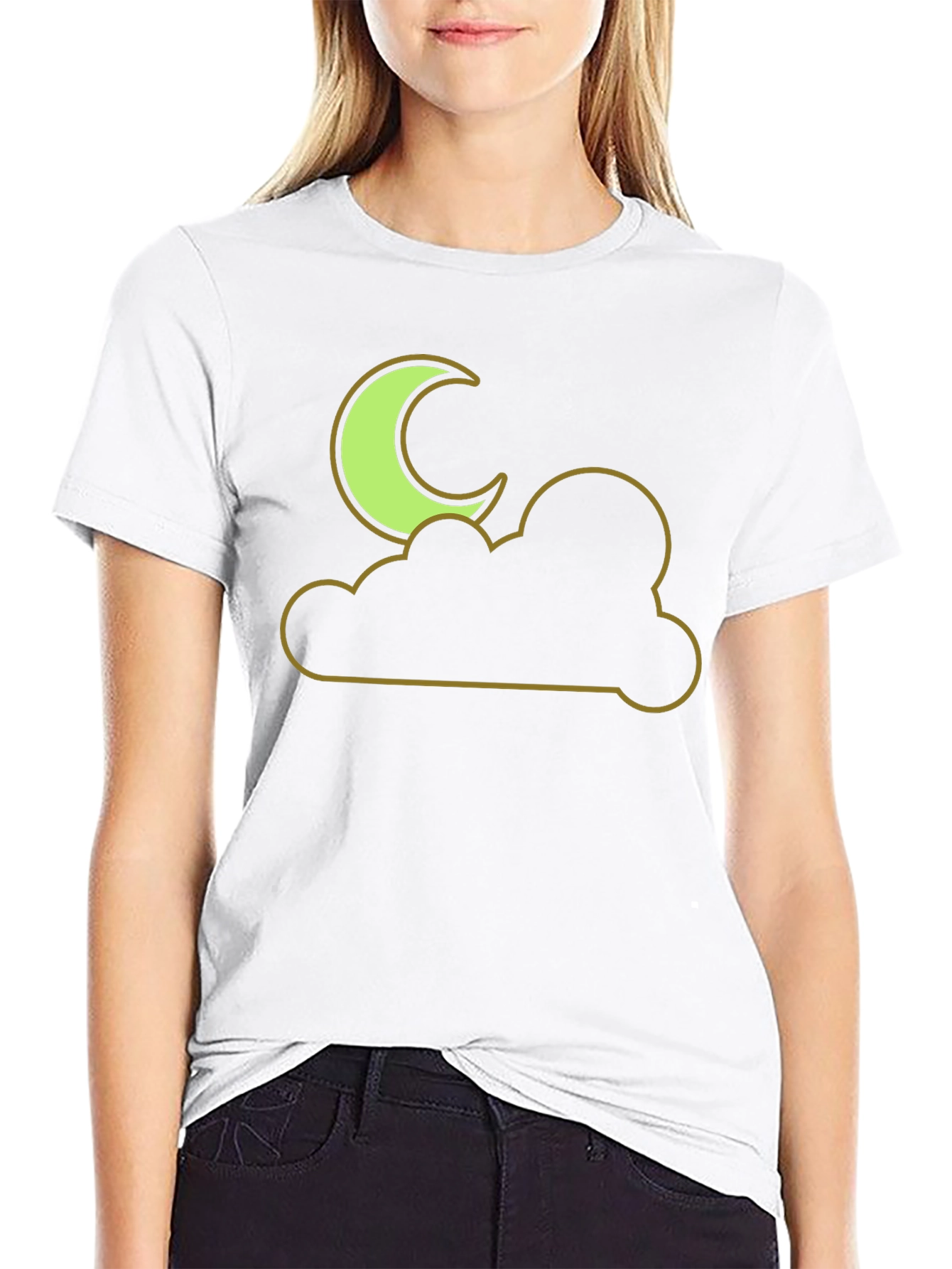 Moon and Cloud Graphic Tee - Night Sky T-Shirt