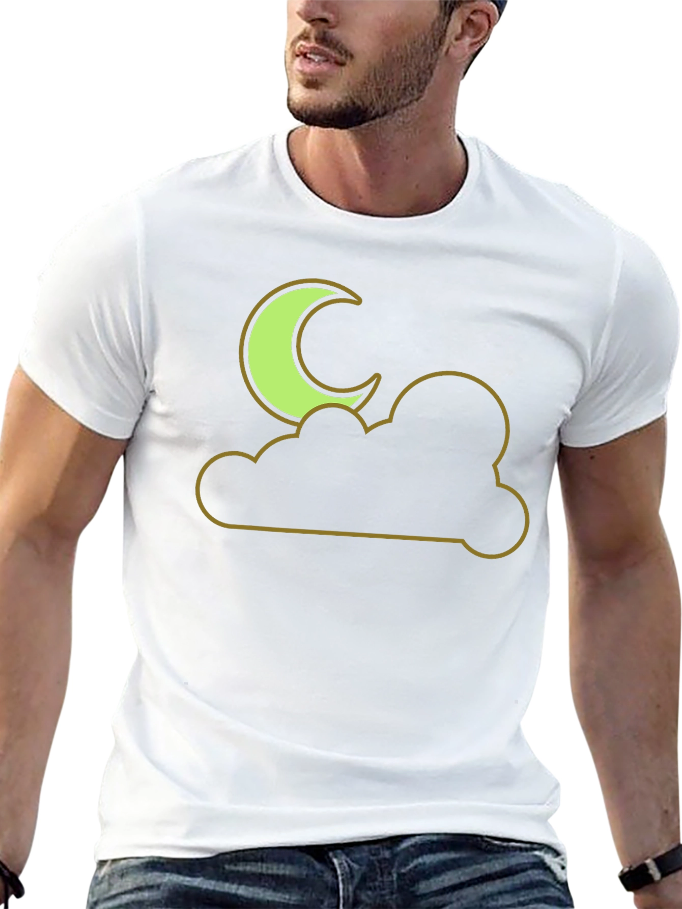Moon and Cloud Graphic Tee - Night Sky T-Shirt