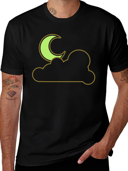 Moon and Cloud Graphic Tee - Night Sky T-Shirt