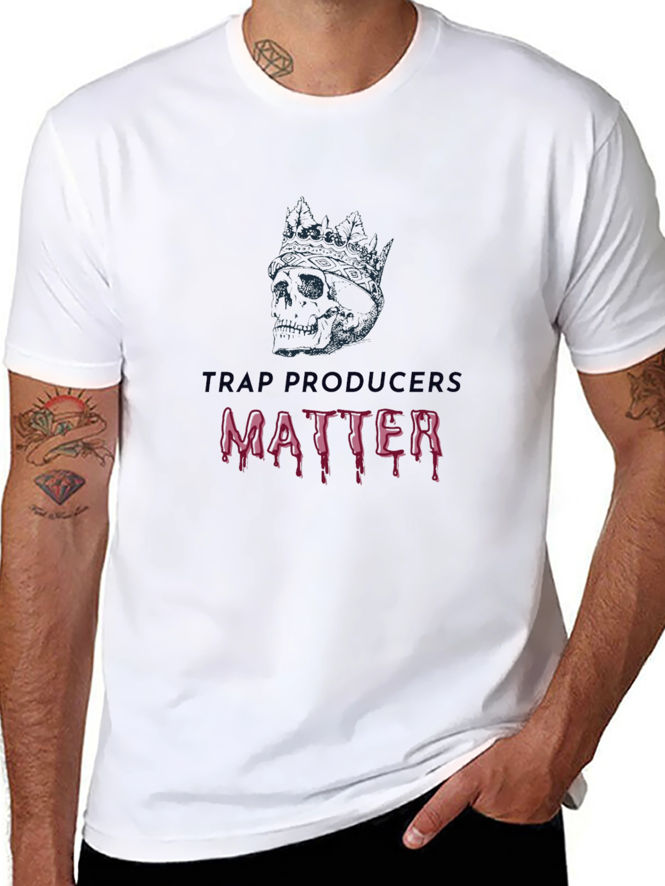 Trap Producers Matter T-Shirt - Skull & Crown Design