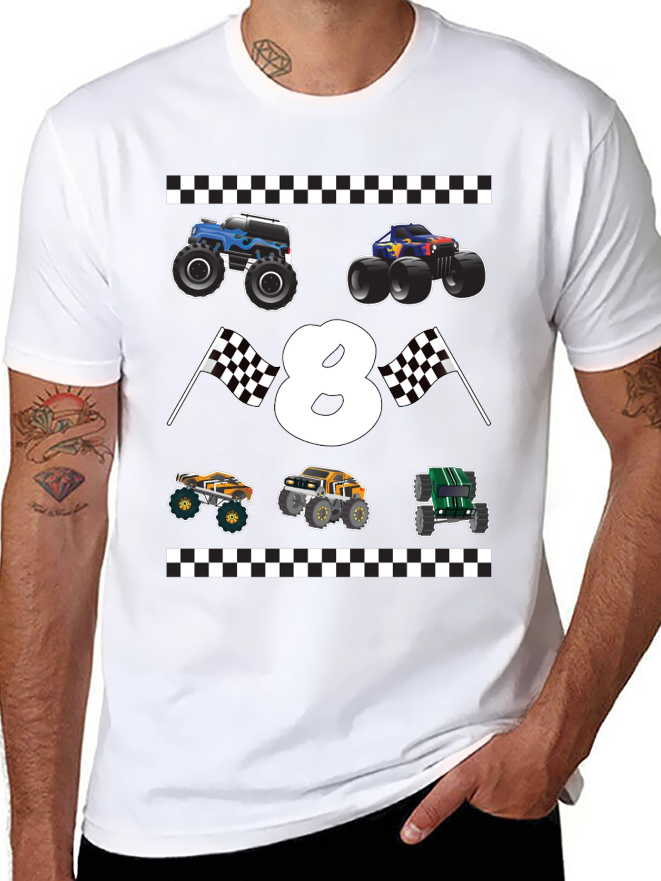 Monster Truck 8th Birthday T-Shirt