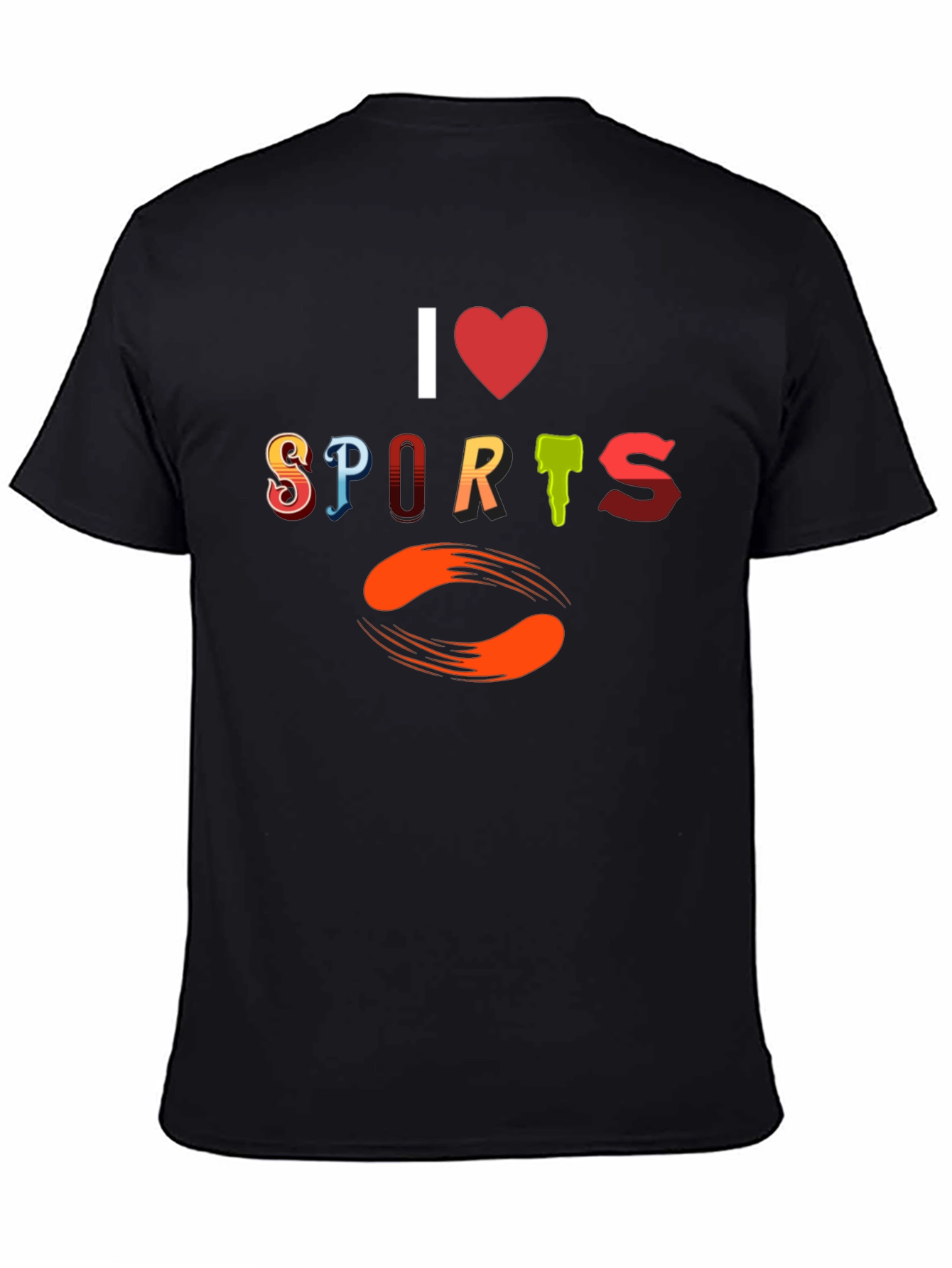 I Love Sports Graphic Print T-Shirt