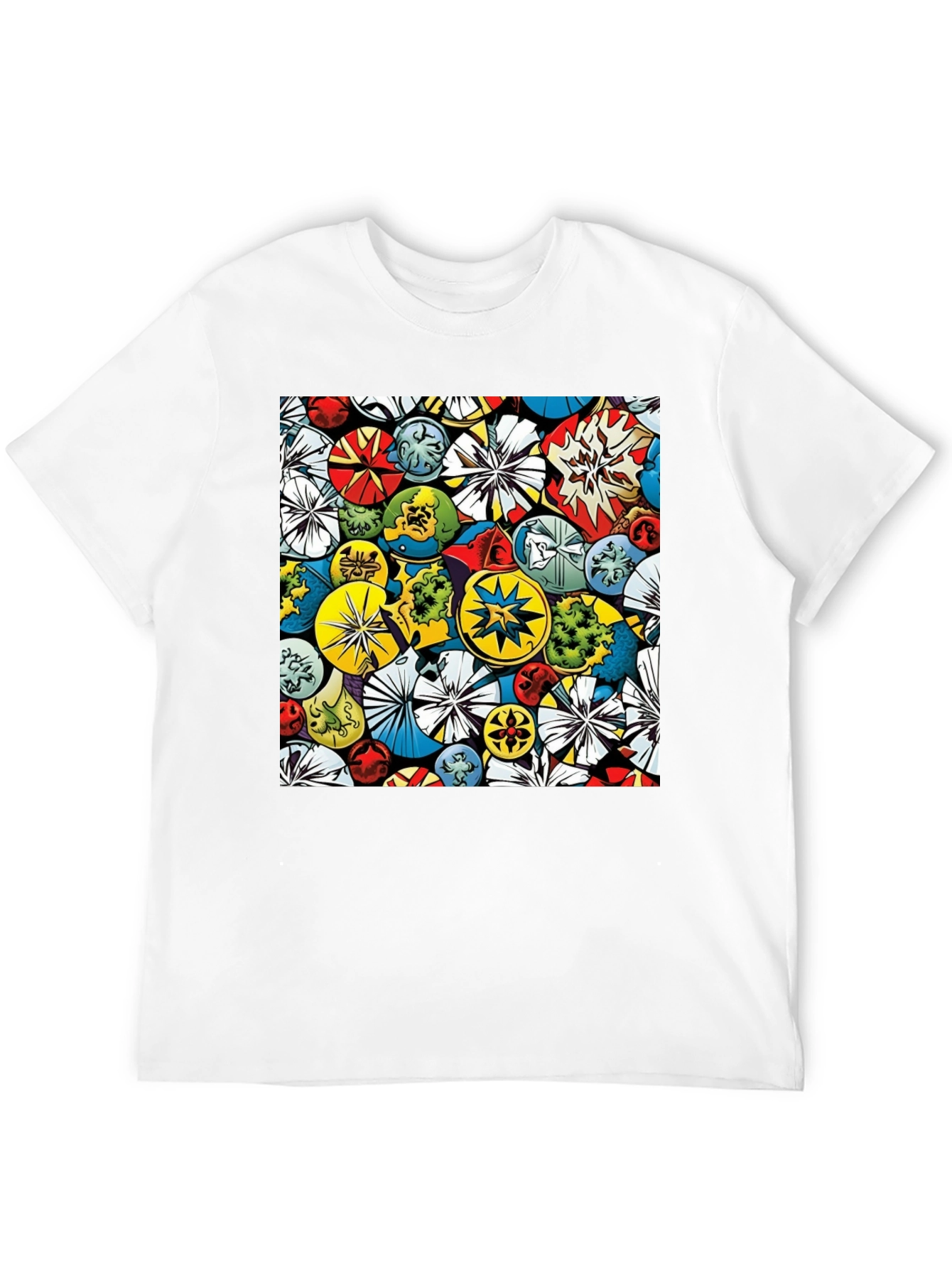 Comic Book Circle Pattern T-Shirt
