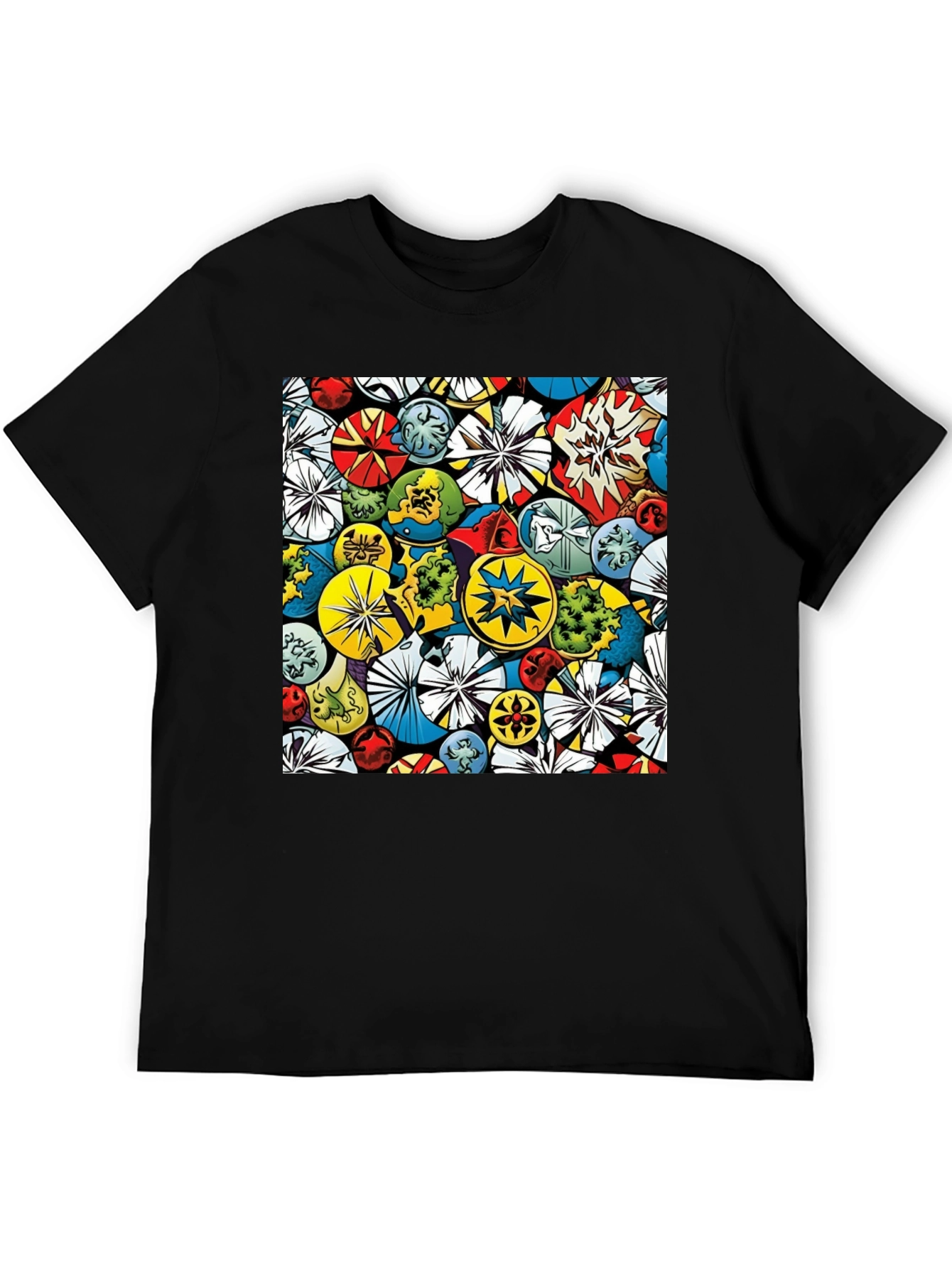 Comic Book Circle Pattern T-Shirt