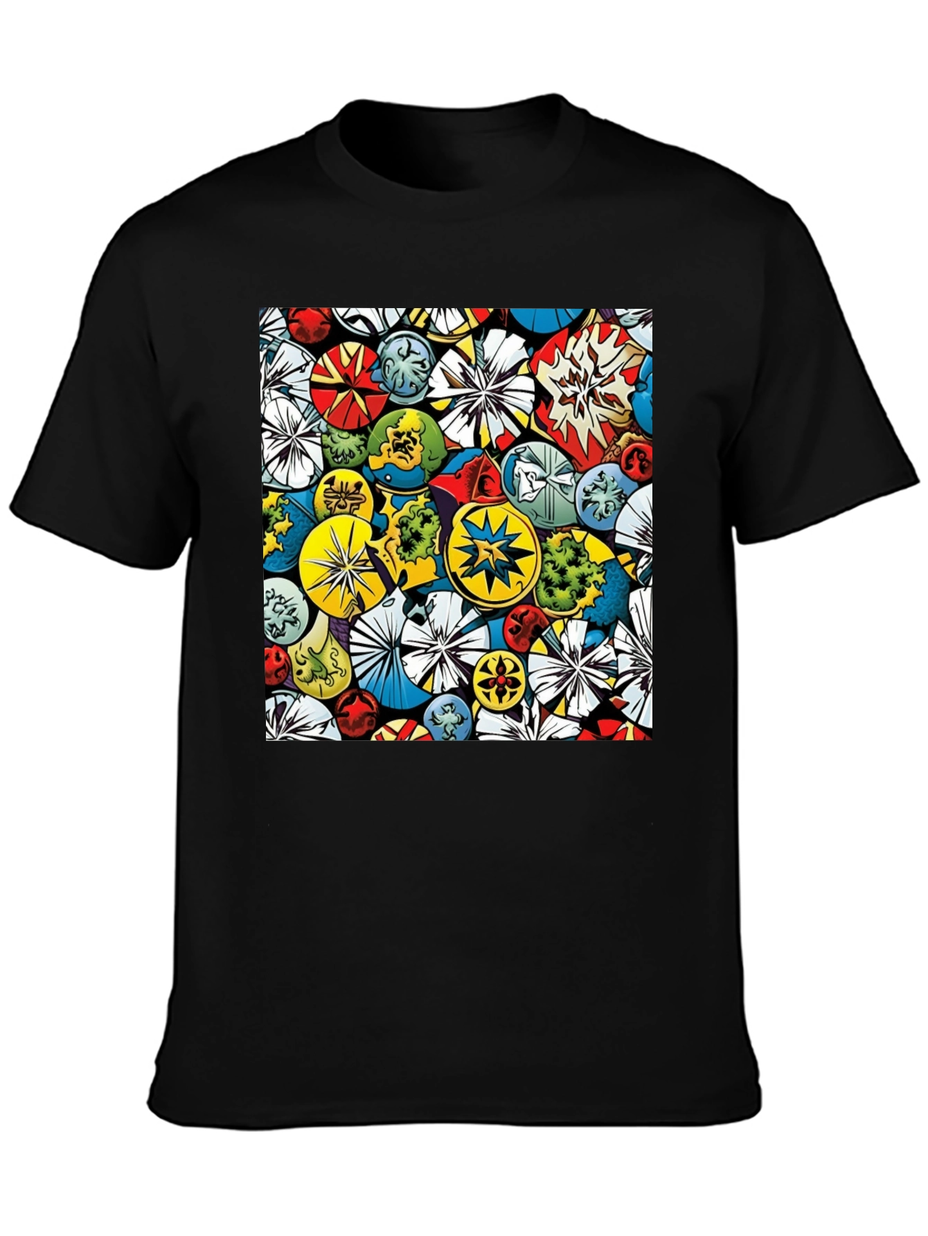 Comic Book Circle Pattern T-Shirt