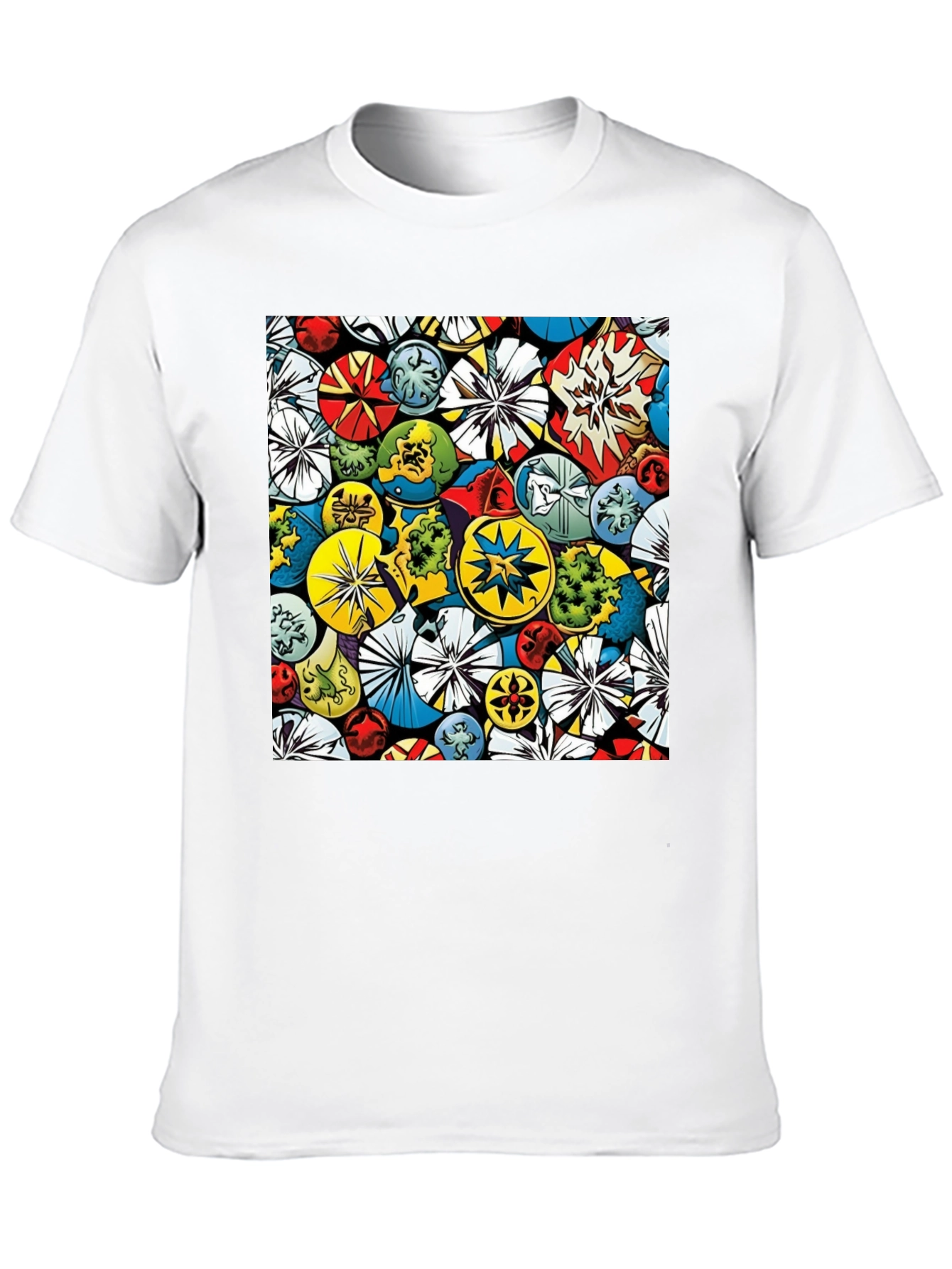 Comic Book Circle Pattern T-Shirt