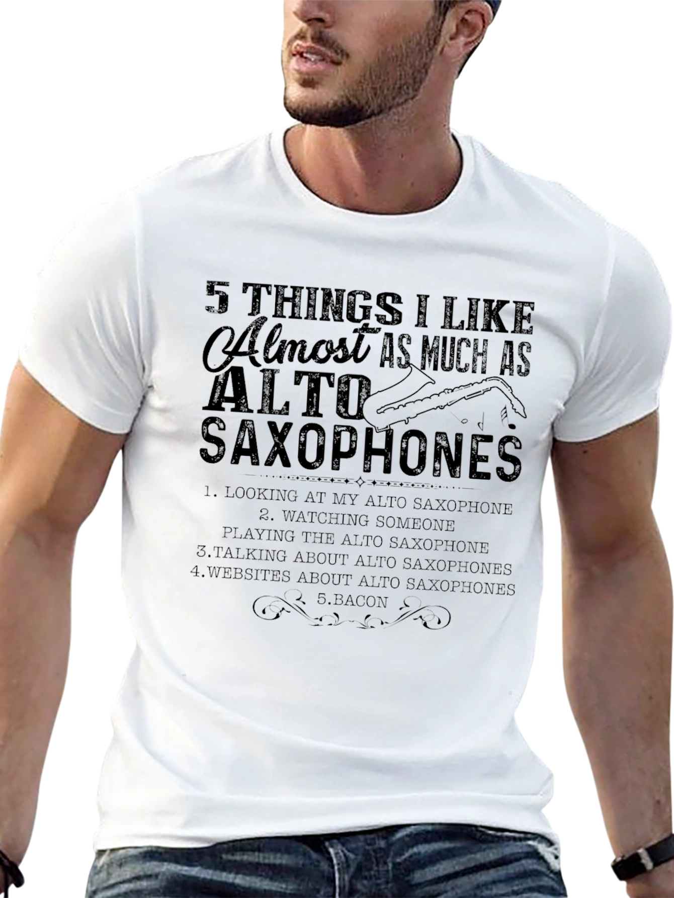 Alto Saxophone Lover T-Shirt: 5 Things I Like