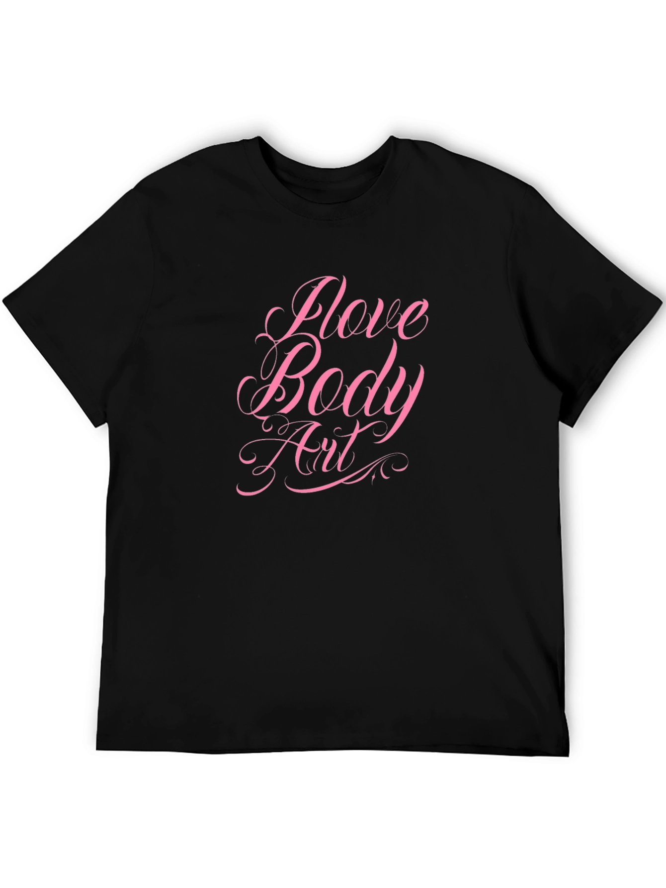 I Love Body Art Black Graphic Tee