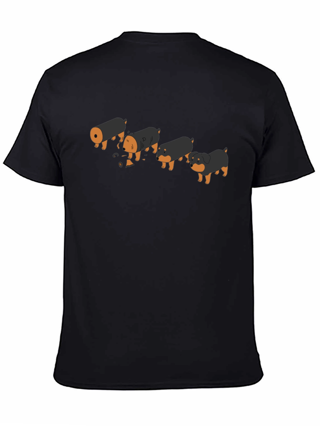 Funny Rottweiler Evolution Black T-Shirt
