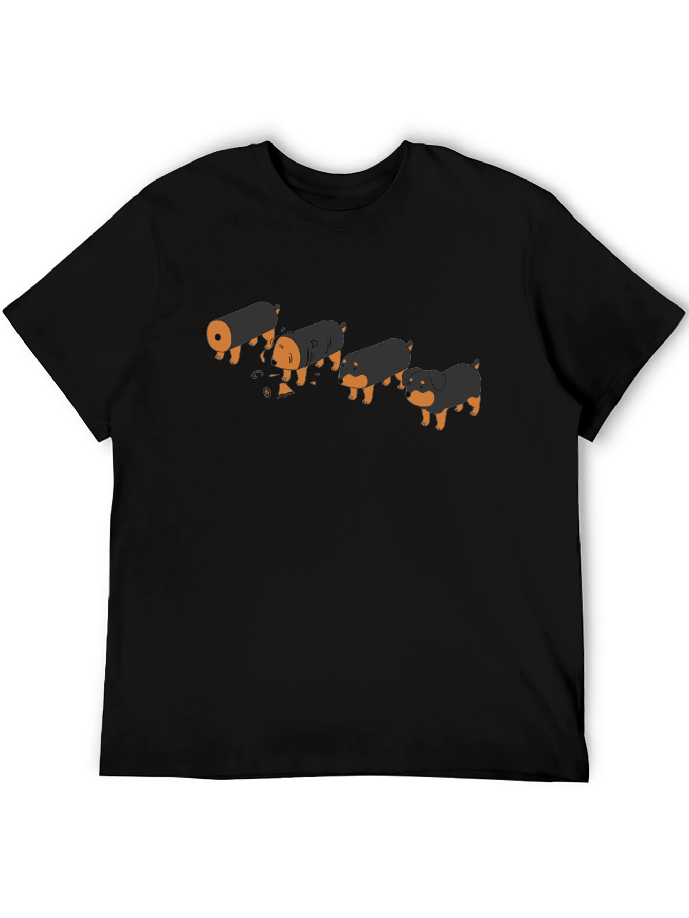 Funny Rottweiler Evolution Black T-Shirt