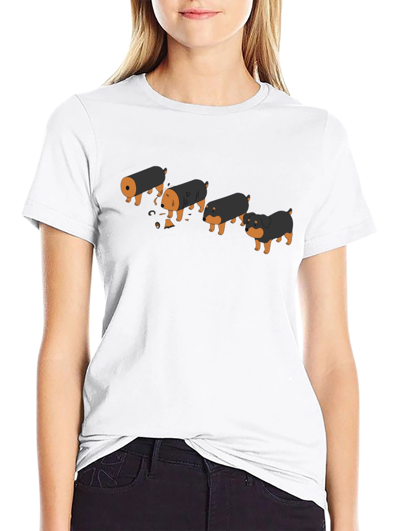 Funny Rottweiler Evolution Black T-Shirt