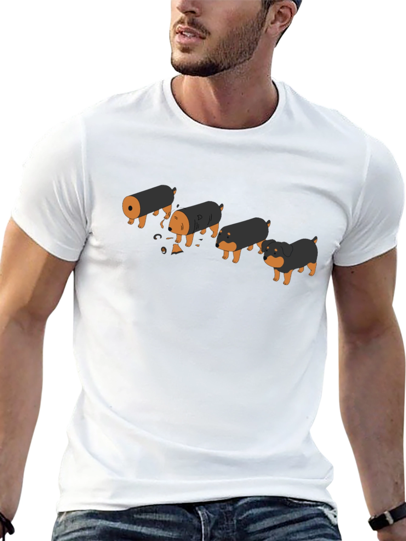 Funny Rottweiler Evolution Black T-Shirt