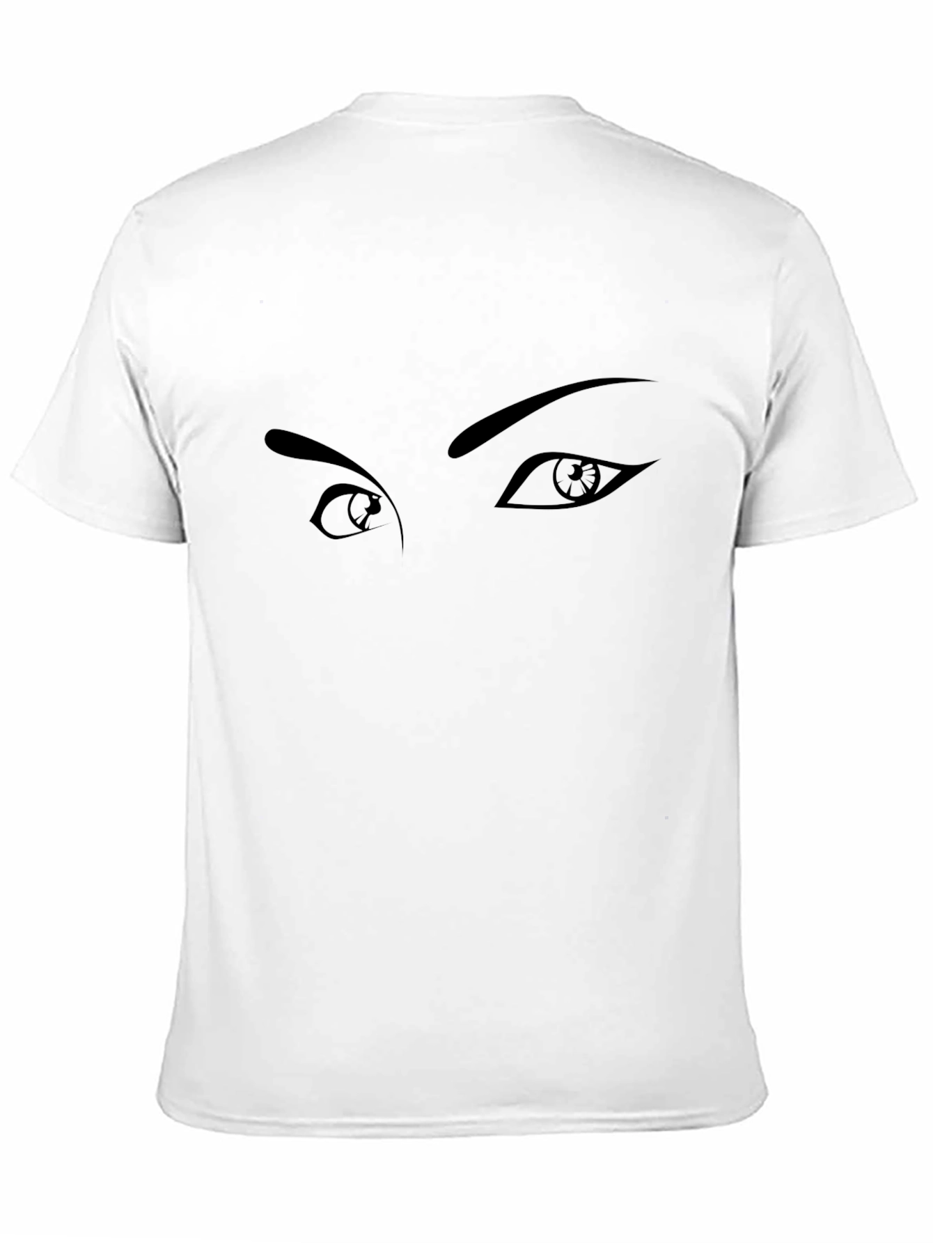 Mysterious Eyes Graphic Tee - Black Cotton T-Shirt