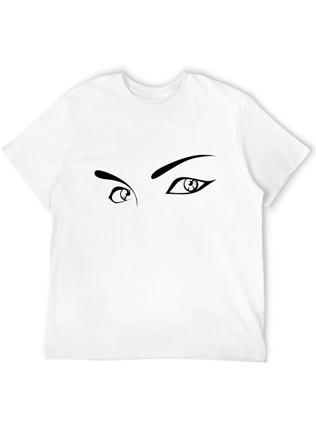 Mysterious Eyes Graphic Tee - Black Cotton T-Shirt