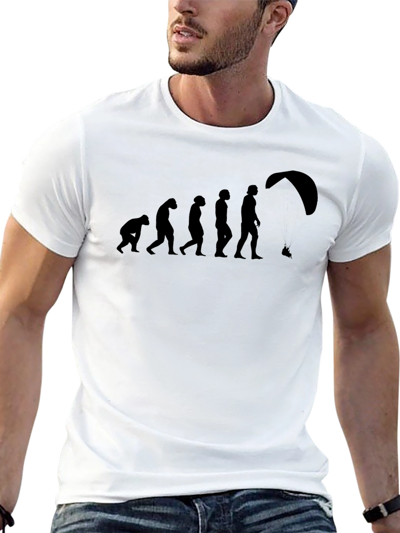 Evolution of Flight T-Shirt - Black Fun Design