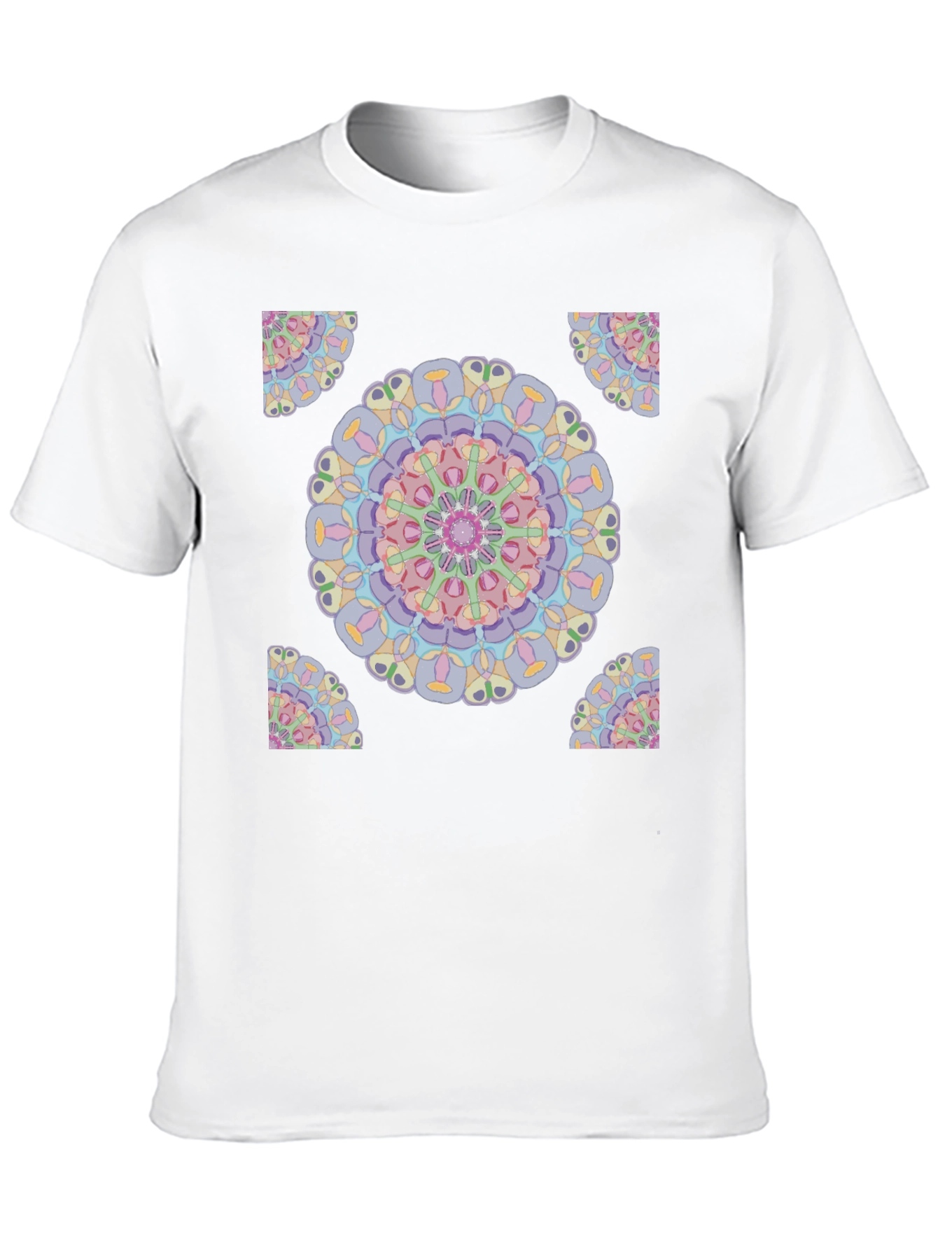 Abstract Mandala Design Black T-Shirt