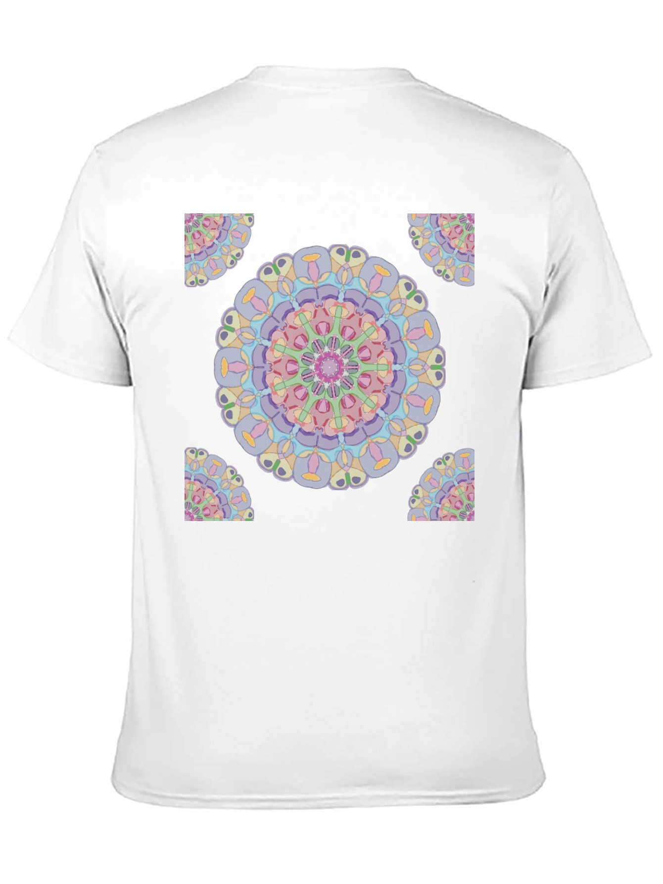 Abstract Mandala Design Black T-Shirt