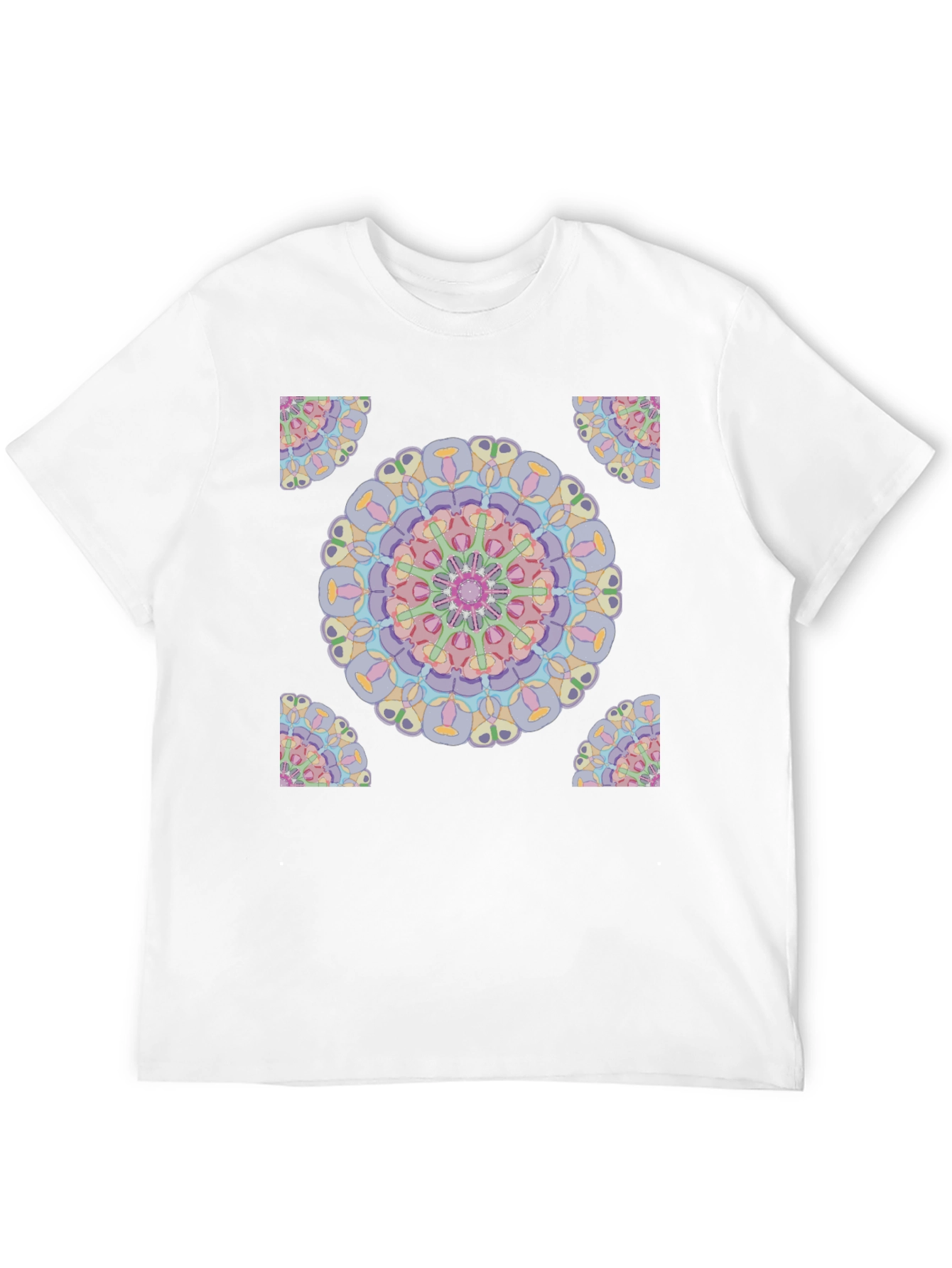 Abstract Mandala Design Black T-Shirt