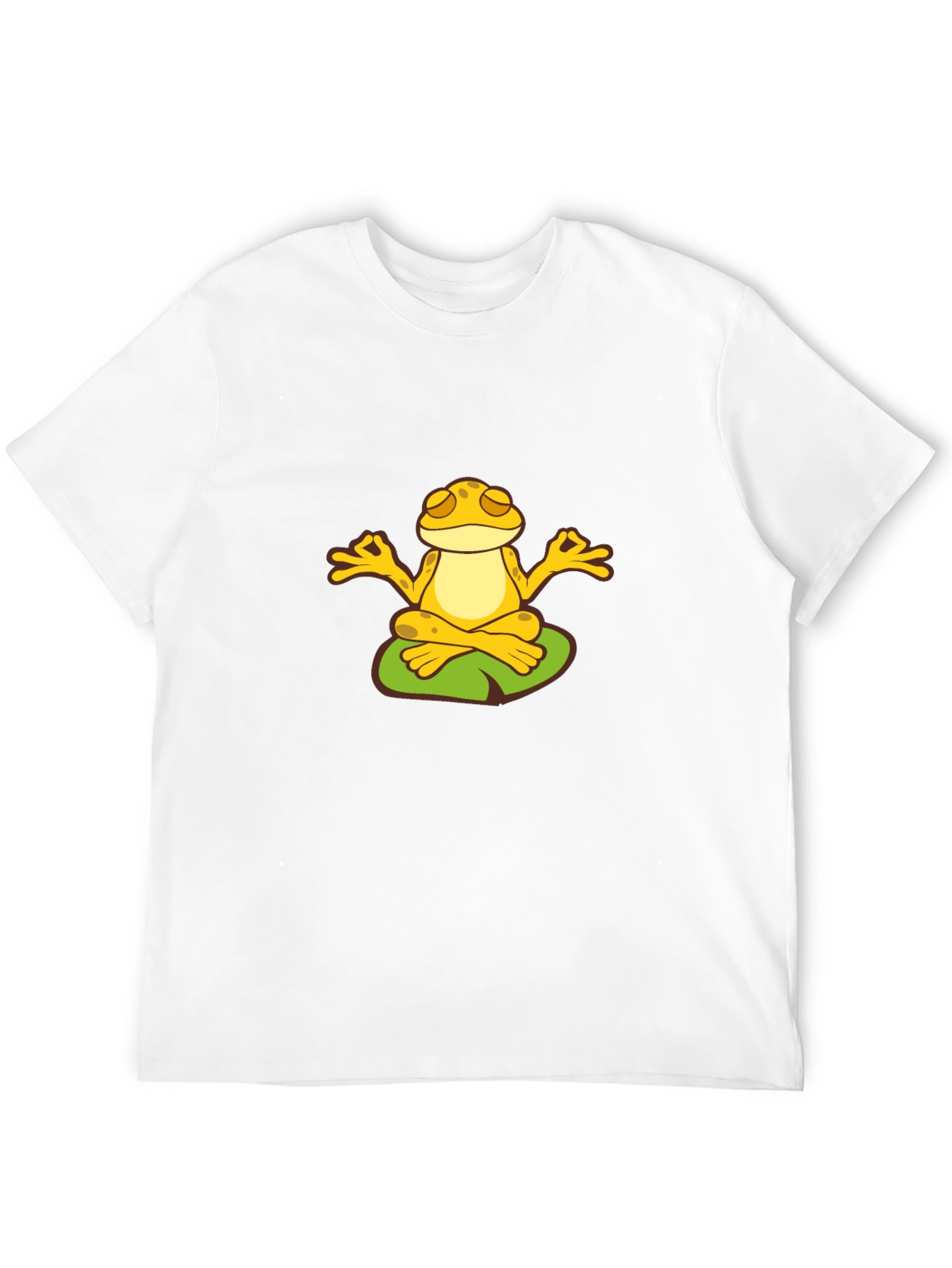 Zen Frog Meditating T-Shirt - Peaceful Yoga Tee