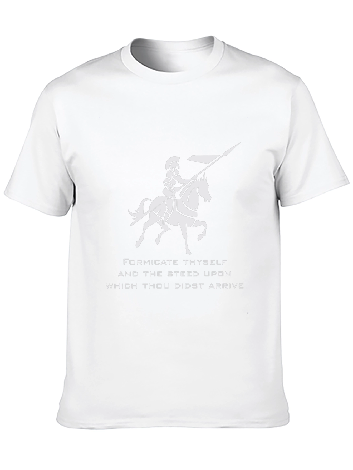 Humorous Knight & Steed Graphic T-Shirt
