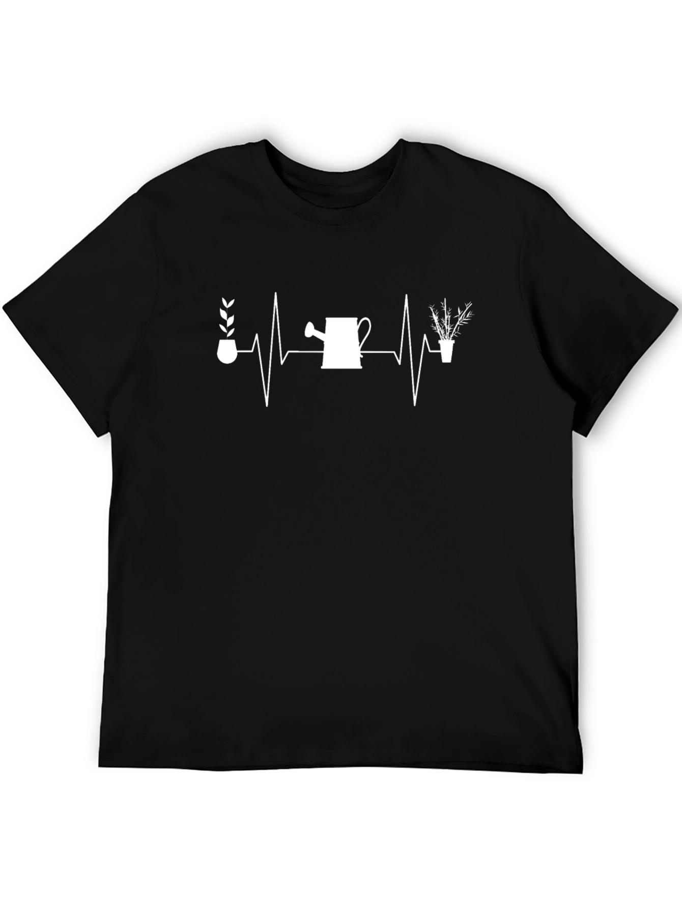 Gardening Heartbeat T-Shirt - Black
