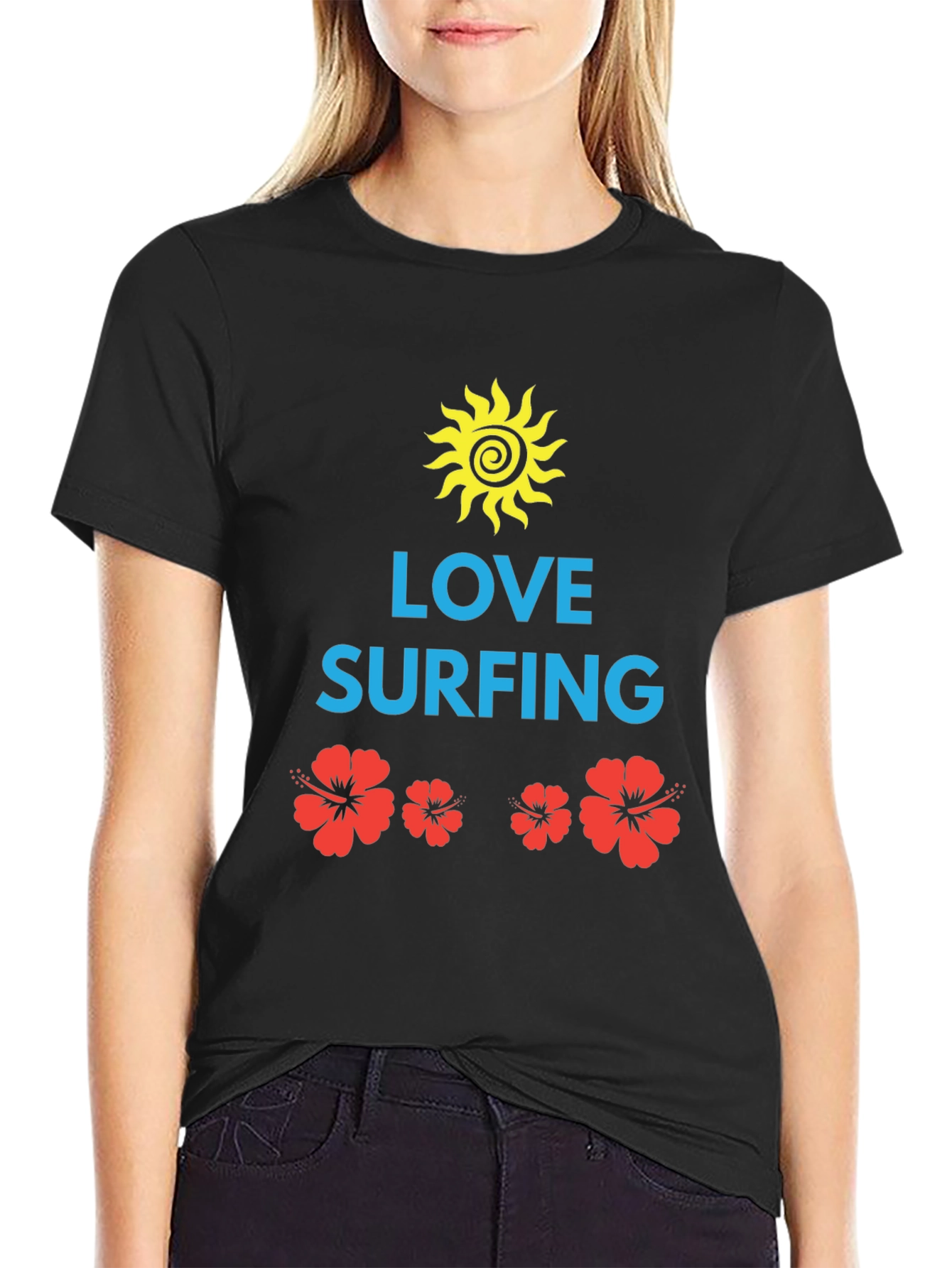 Love Surfing Graphic Tee - Black