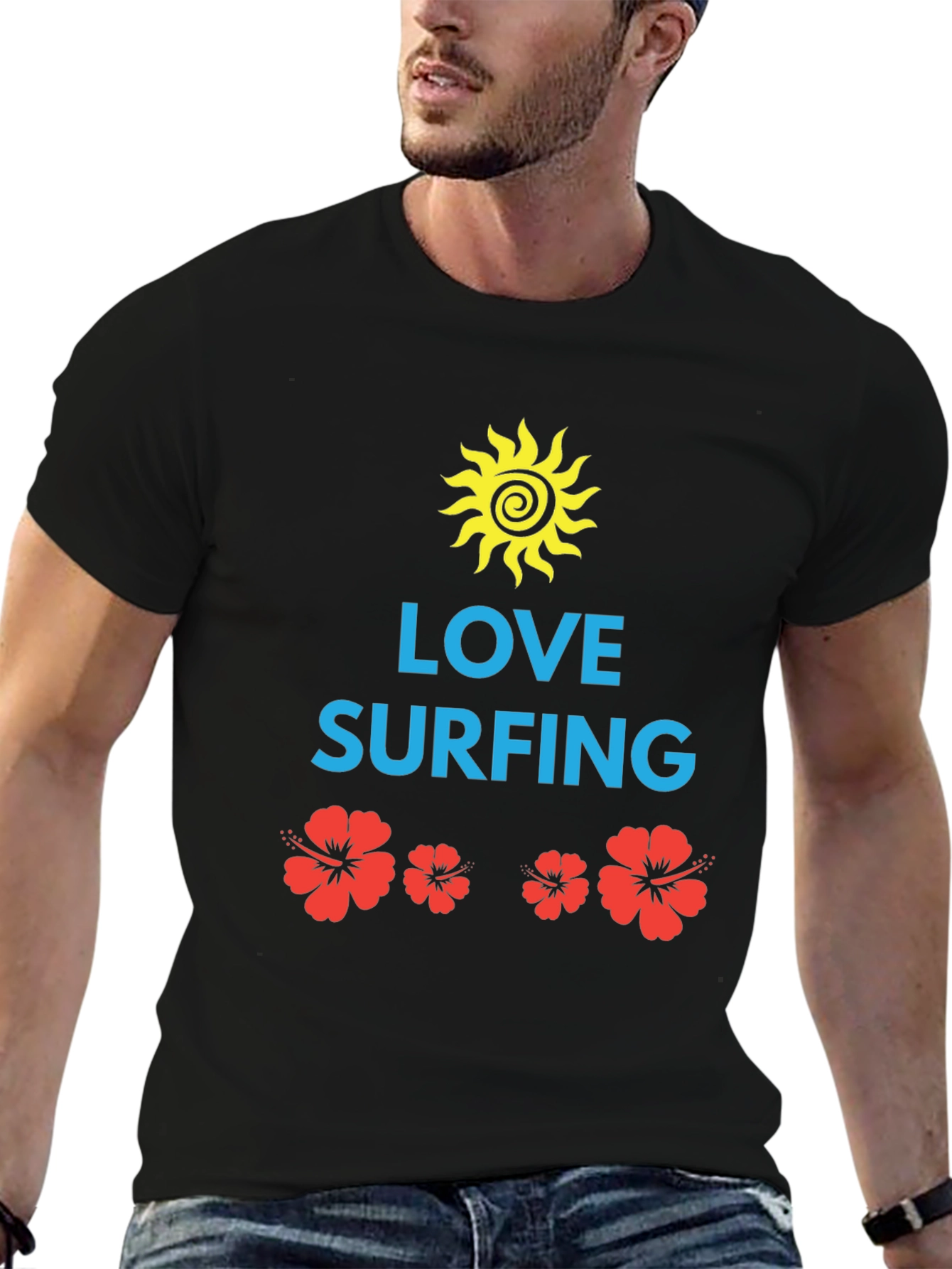 Love Surfing Graphic Tee - Black