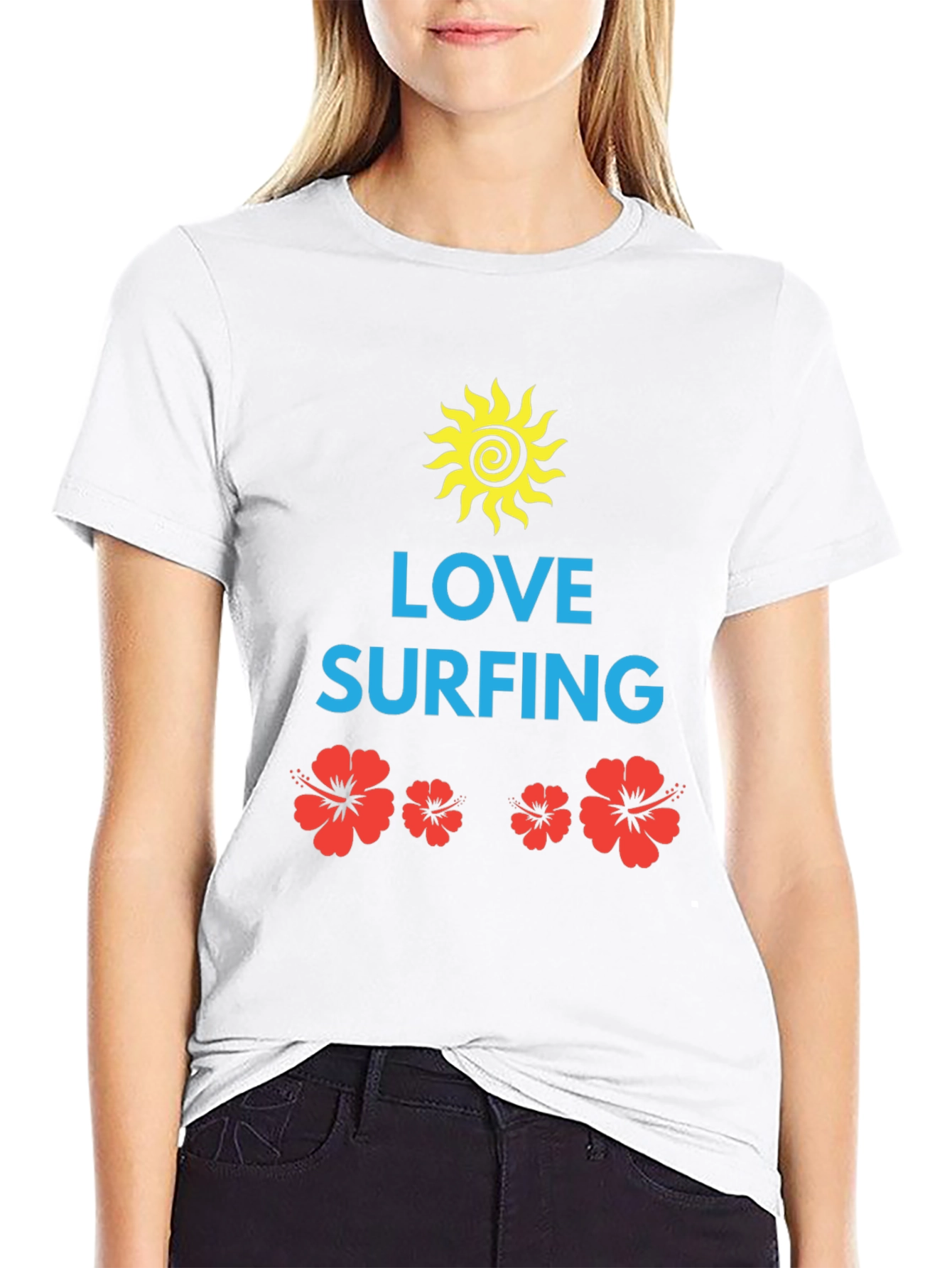 Love Surfing Graphic Tee - Black