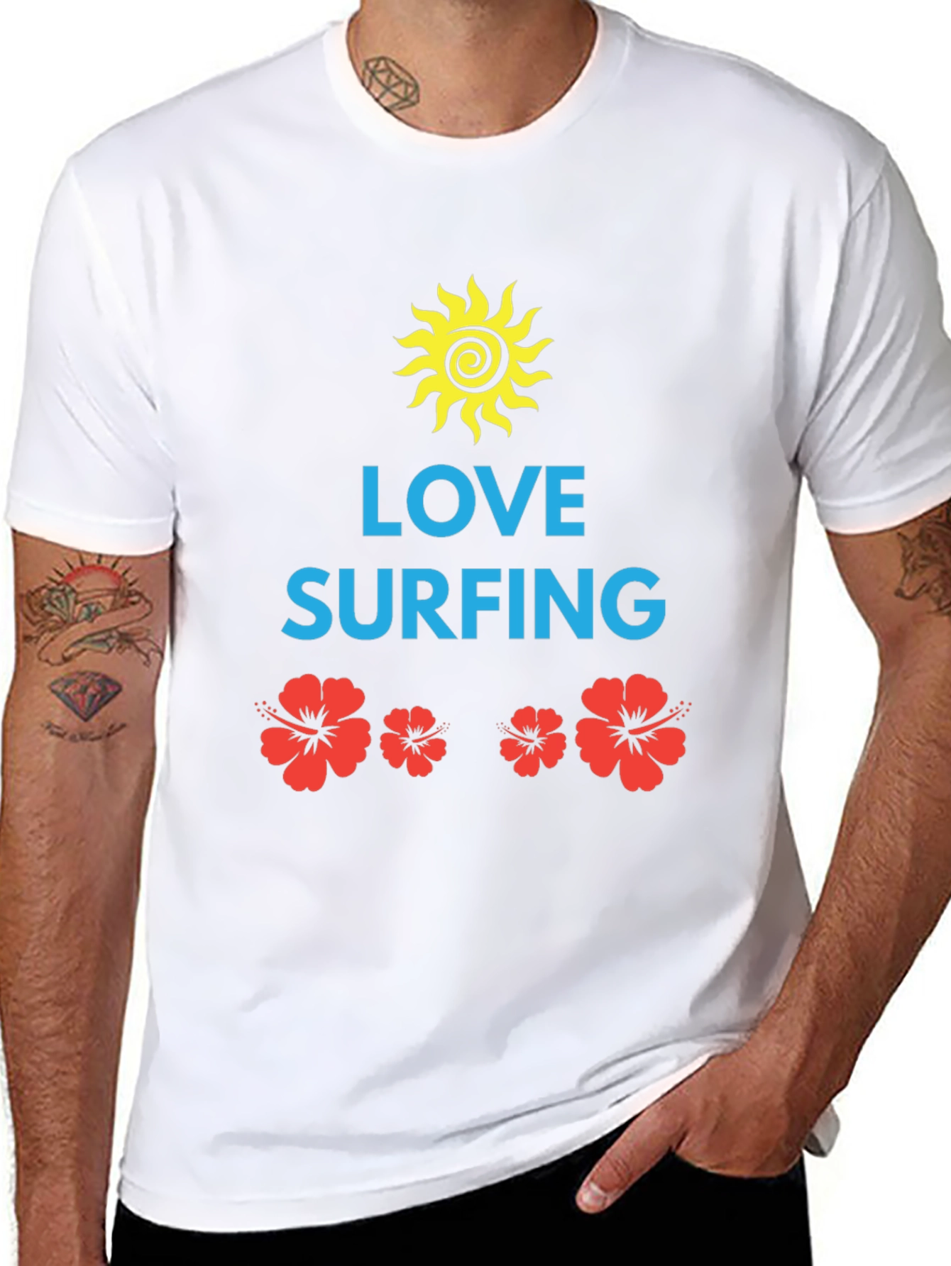 Love Surfing Graphic Tee - Black