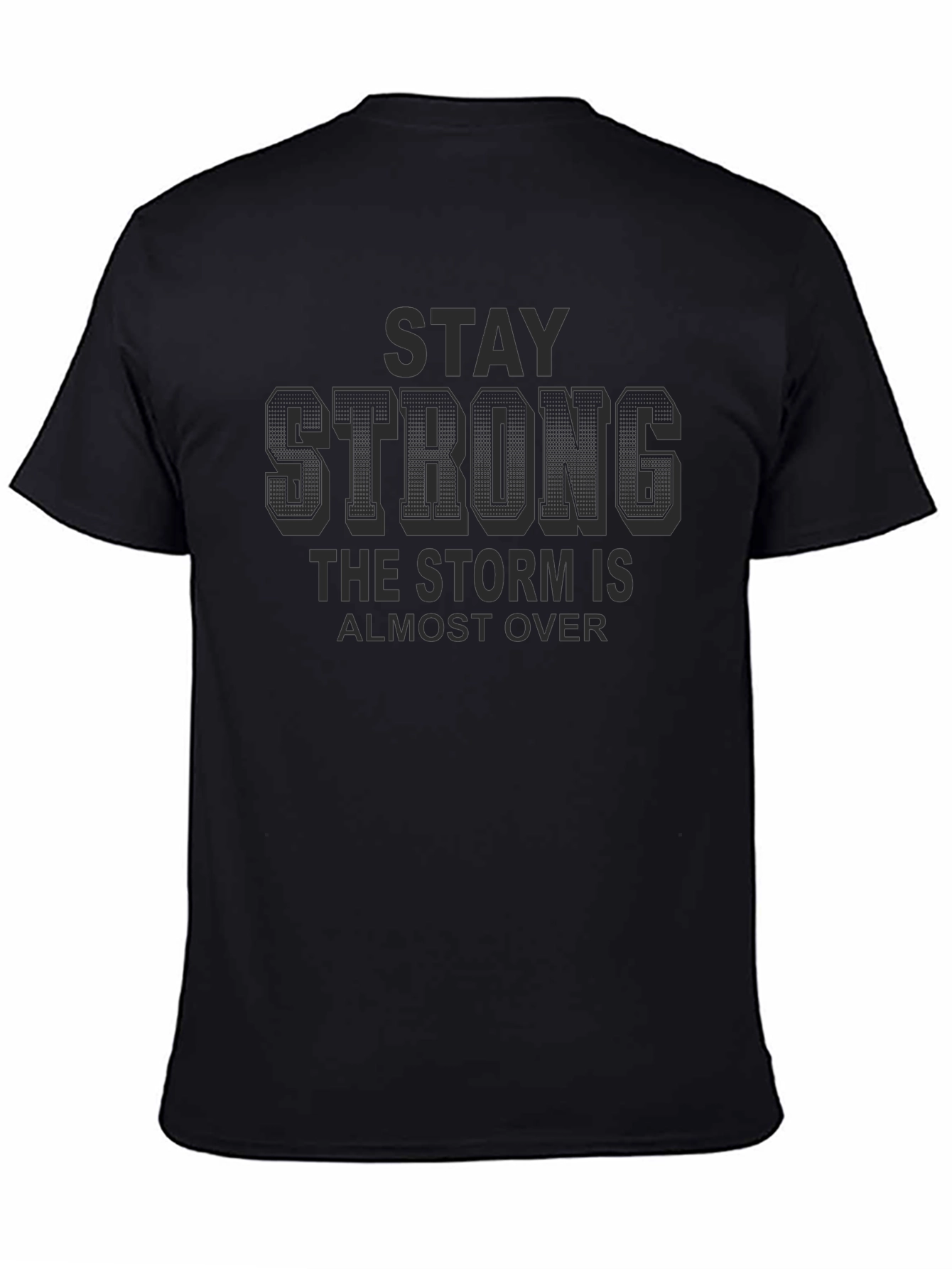 Stay Strong Black Graphic T-Shirt