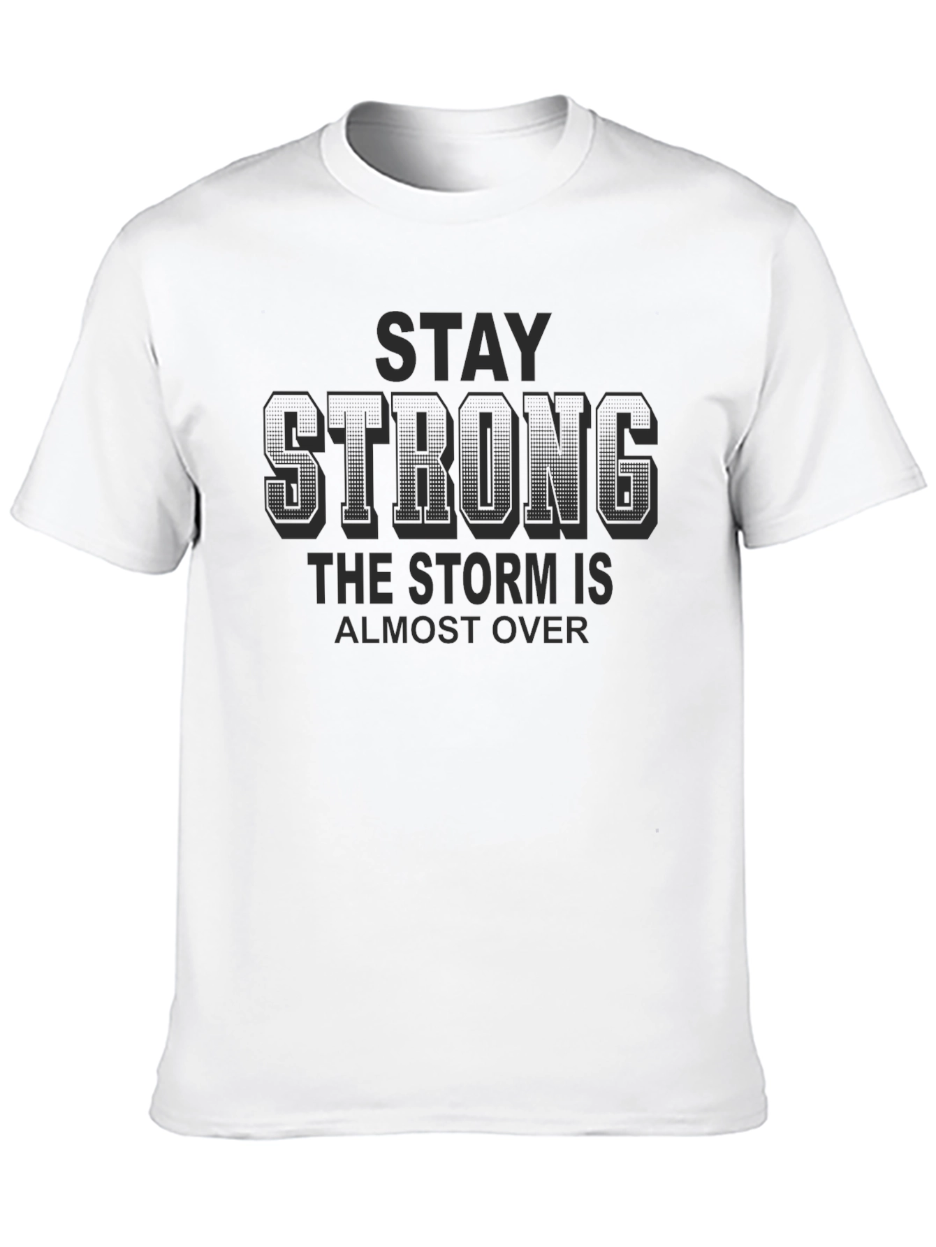 Stay Strong Black Graphic T-Shirt