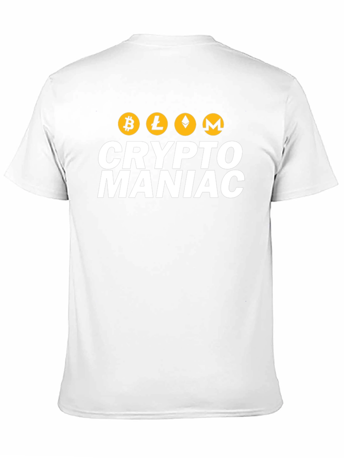 Crypto Maniac Black T-Shirt - Bitcoin Litecoin Ethereum Monero