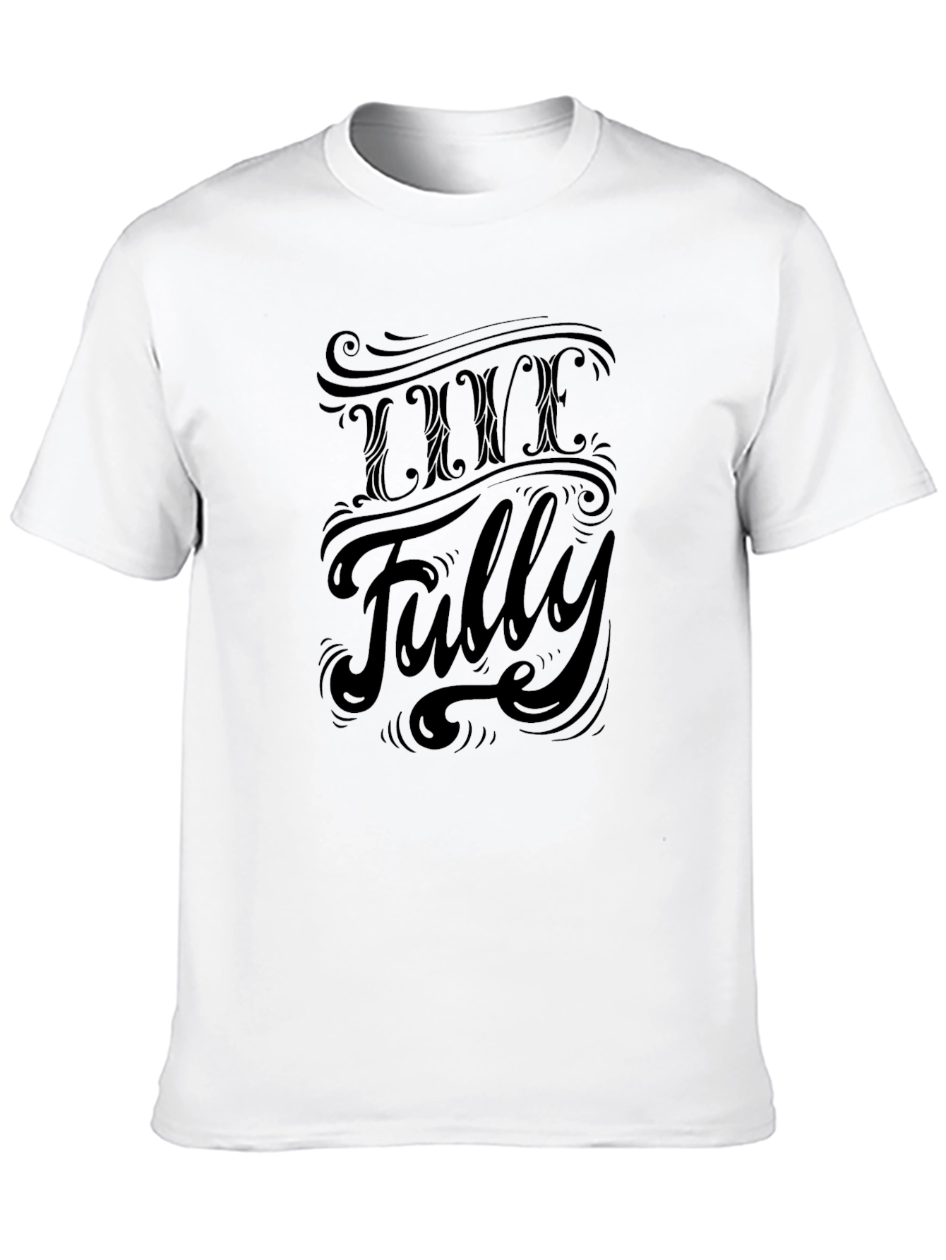 Live Fully Black Graphic Tee