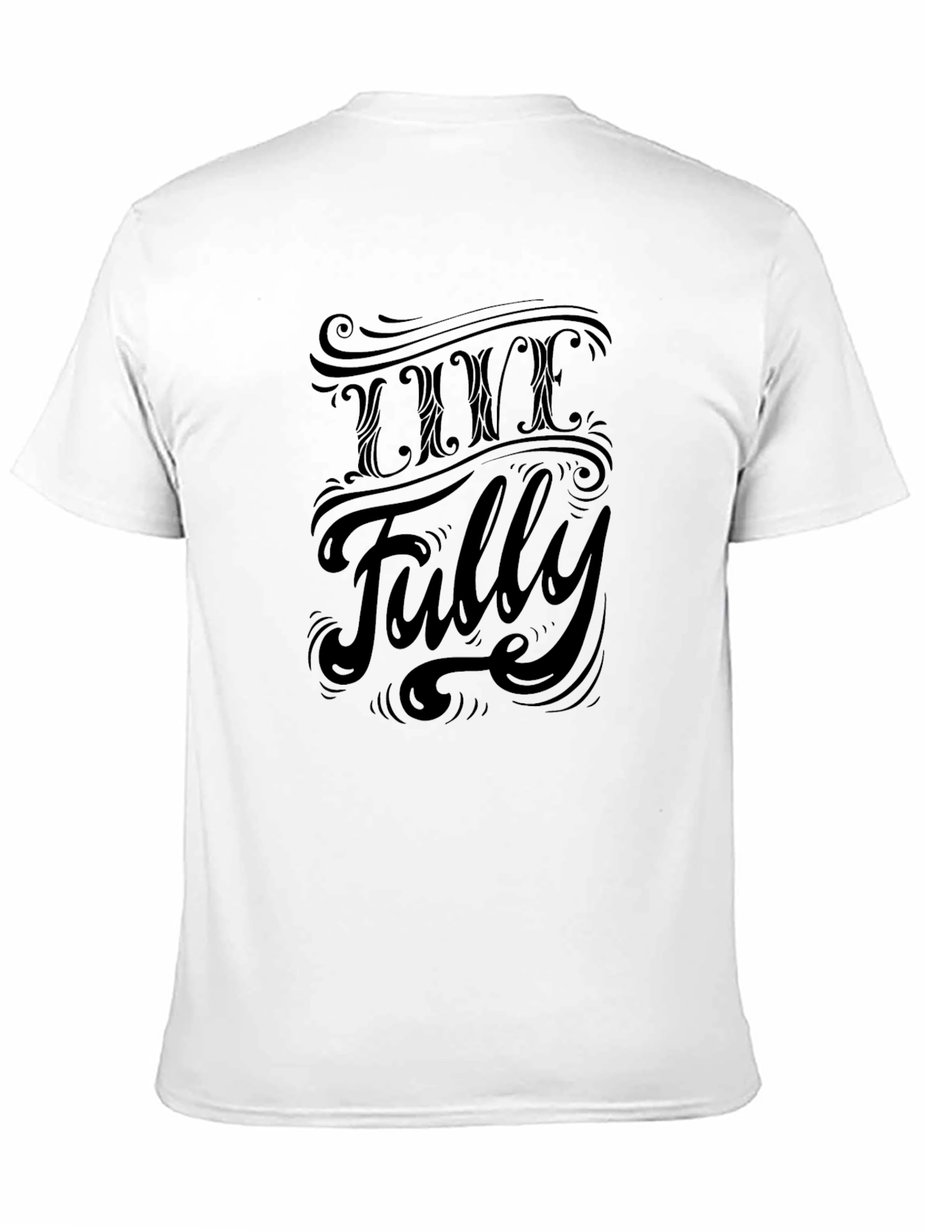 Live Fully Black Graphic Tee
